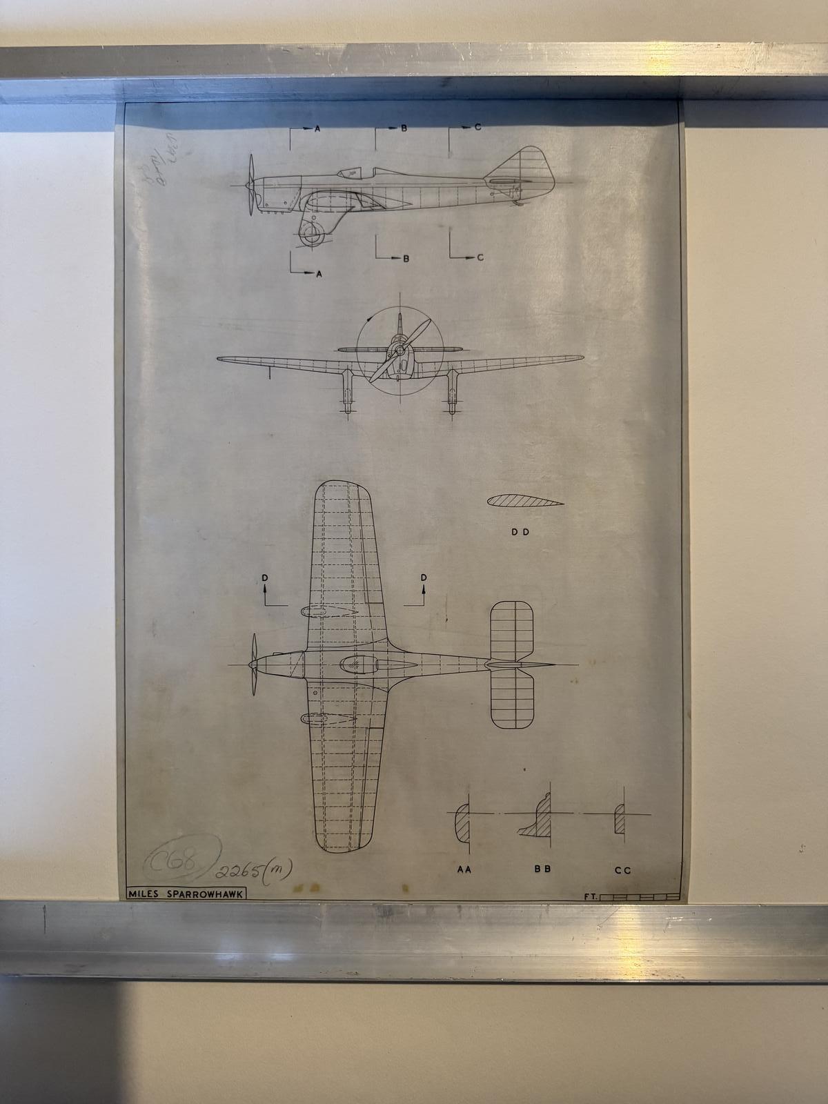 Kings Cup Race Miles M5 Sparrowhawk Drawing, Ink on Linen (1 of 3) Kings Cup Race Miles M5 Sparrowhawk Drawing, Ink on Linen (1 of 3)
