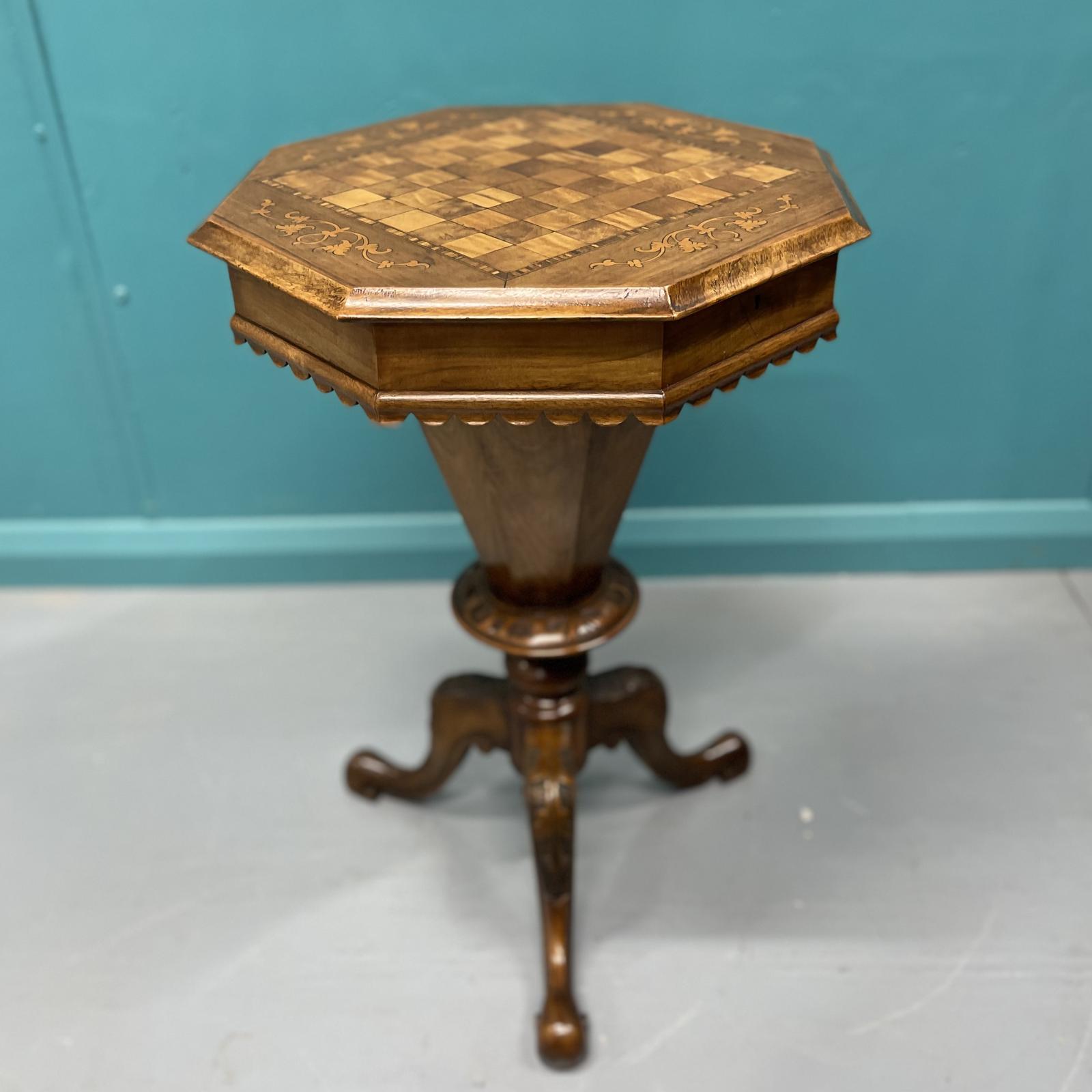 Games Top Sewing Work Table in Walnut (1 of 8) Games Top Sewing Work Table in Walnut (1 of 8)