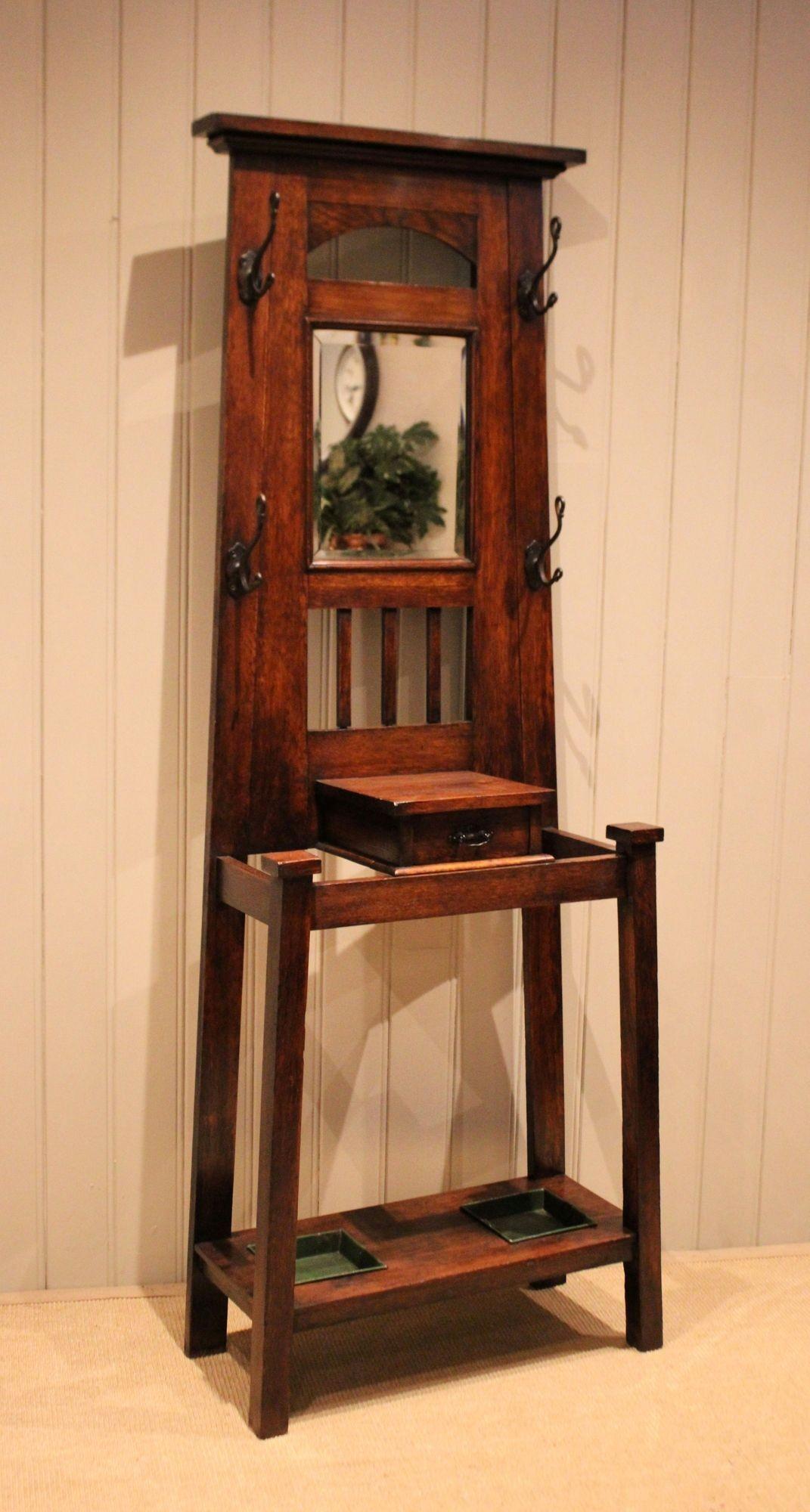 Oak Arts & Crafts Hall Stand (1 of 12)