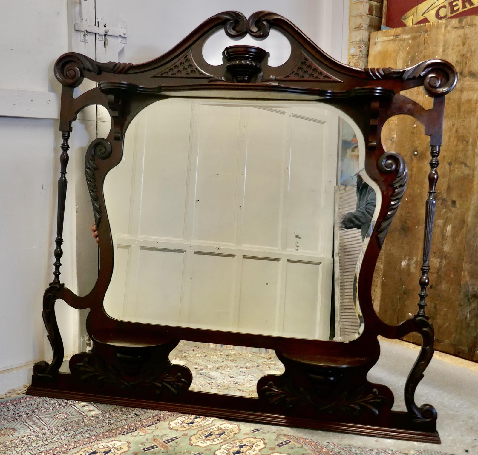 Large Chinese Chippendale Overmantel (1 of 6)