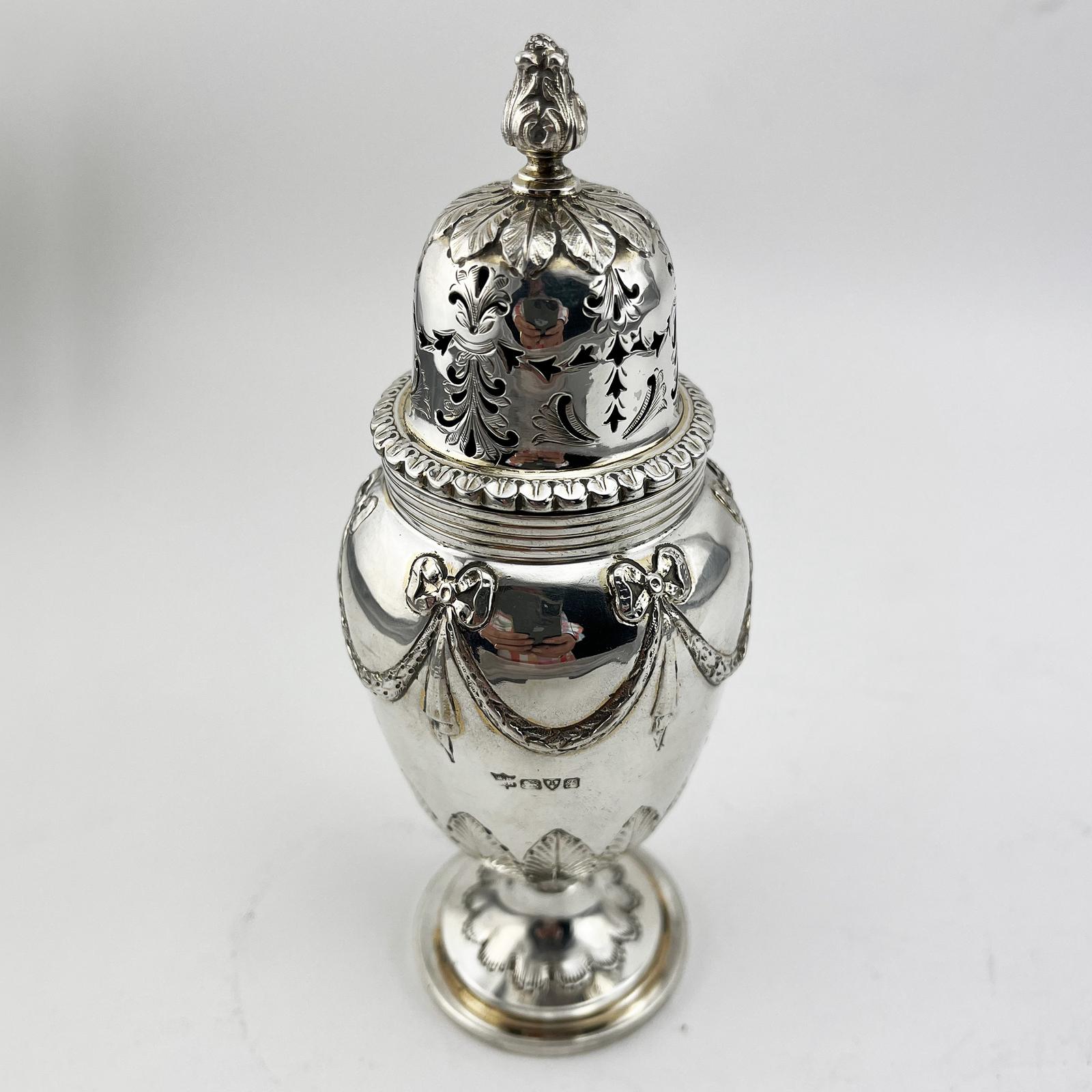 Nathan & Hayes Edwardian Sterling Silver Sugar Caster (1 of 5)