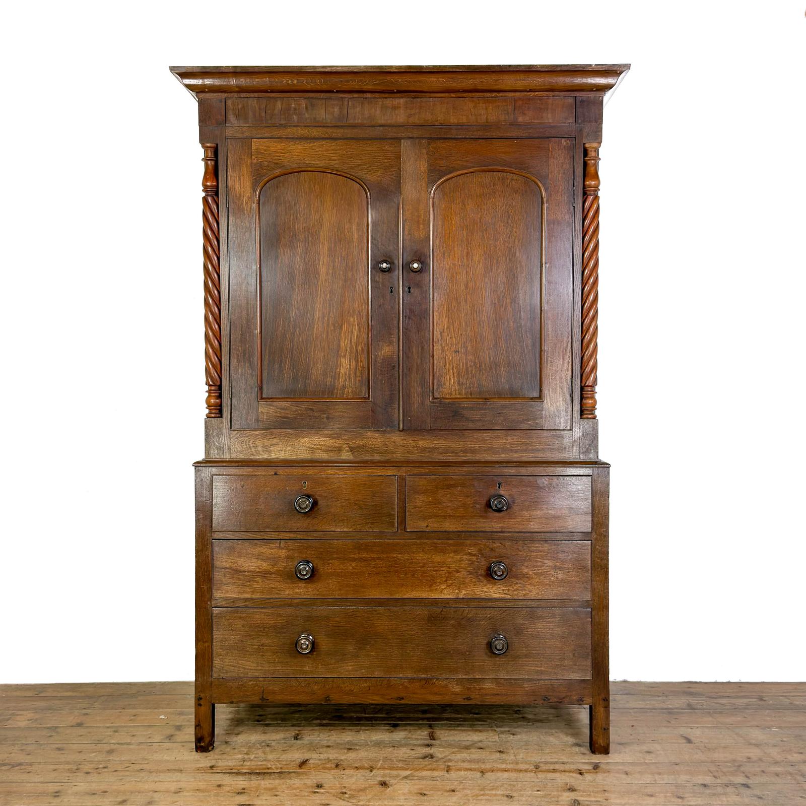 Antique 19th Century Oak Linen Press Cupboard (1 of 11) Antique 19th Century Oak Linen Press Cupboard (1 of 11)