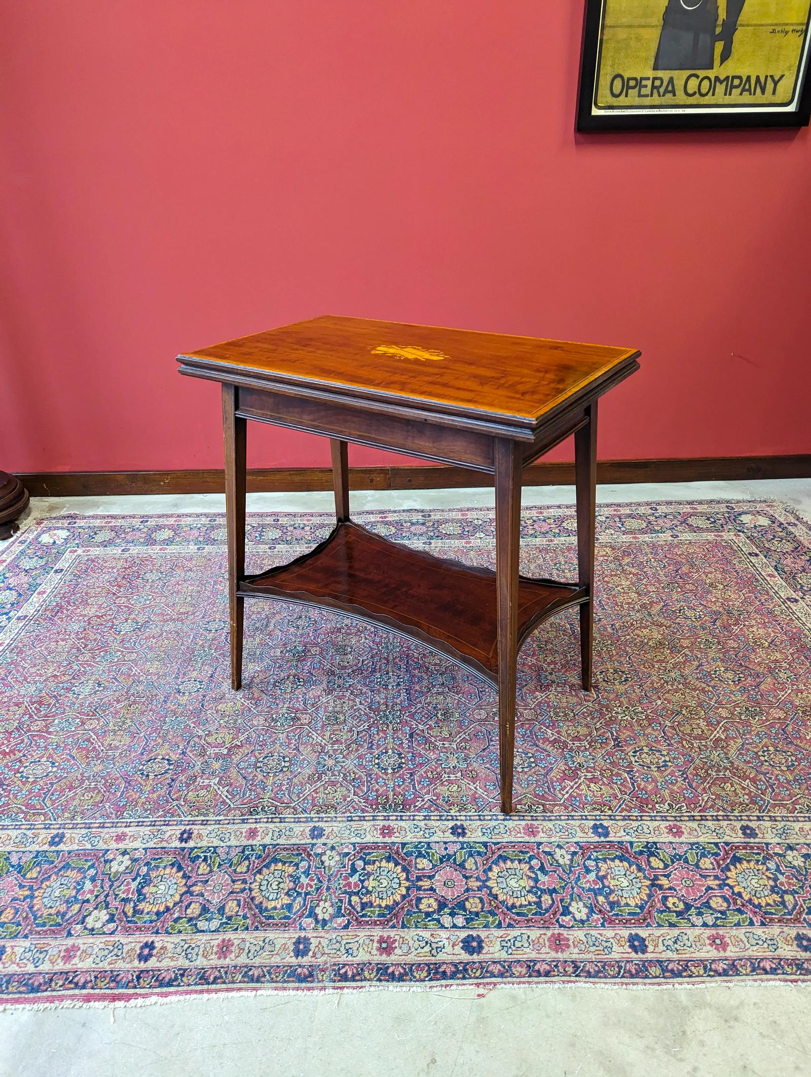 Antique Edwardian Inlaid Mahogany Tea Table (1 of 10) Antique Edwardian Inlaid Mahogany Tea Table (1 of 10)