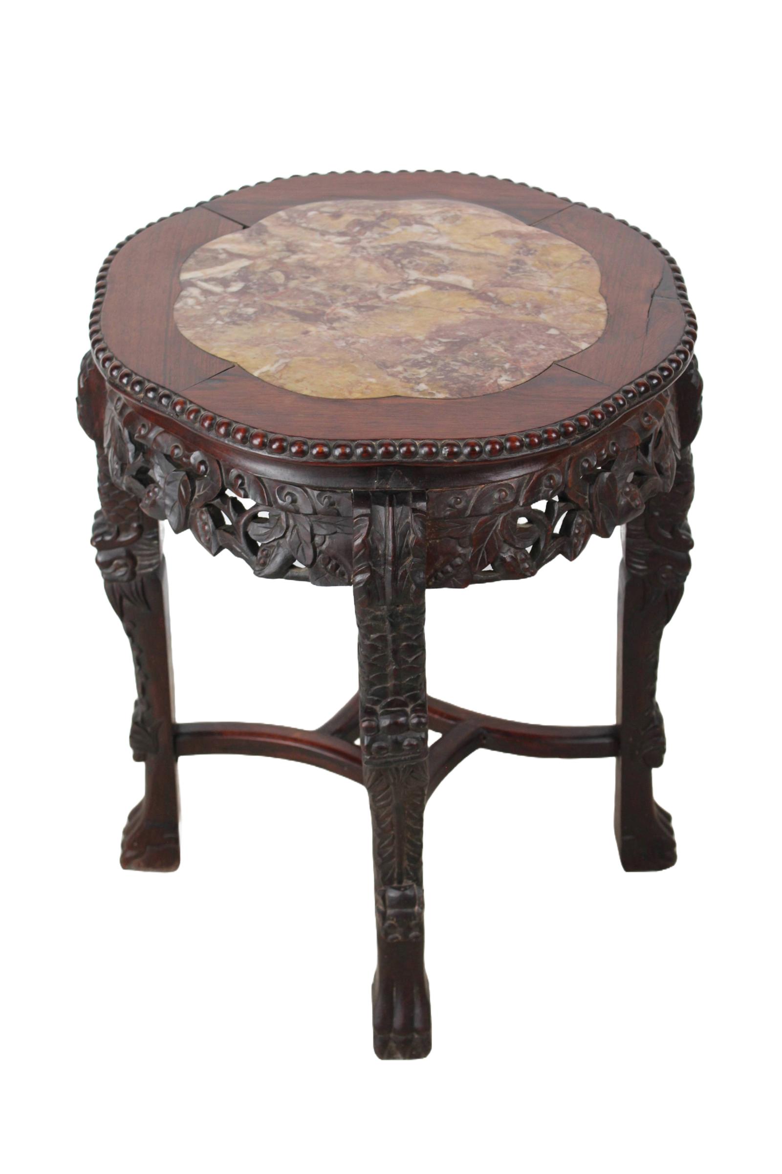 Antique Chinese Rosewood Marble Top Lamp Table / Jardinière (1 of 13) Antique Chinese Rosewood Marble Top Lamp Table / Jardinière (1 of 13)