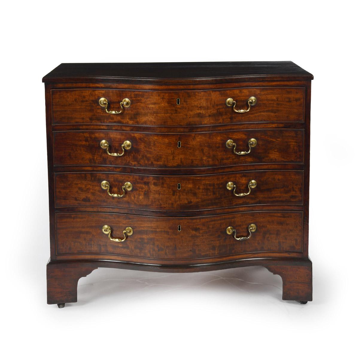 George III Mahogany Serpentine Chest of Drawers of Outstanding Colour & Patination (1 of 1)