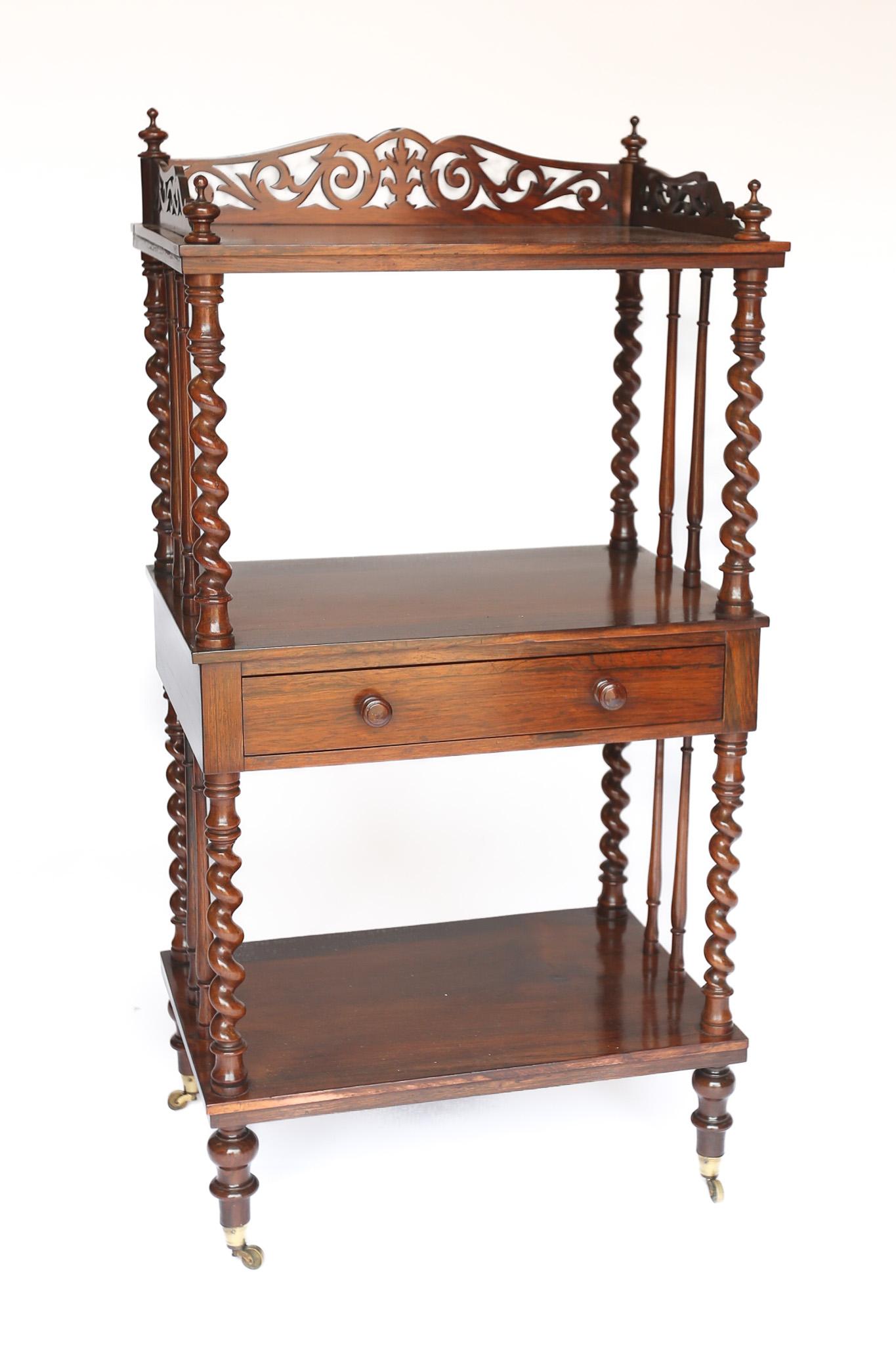 Victorian Rosewood 3 Tier Whatnot (1 of 7)