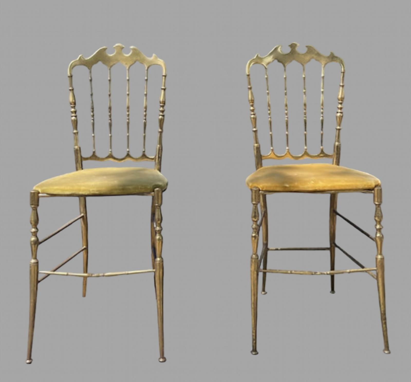 Stunning Pair of Mid Century Brass Chiavari Chairs (1 of 6)