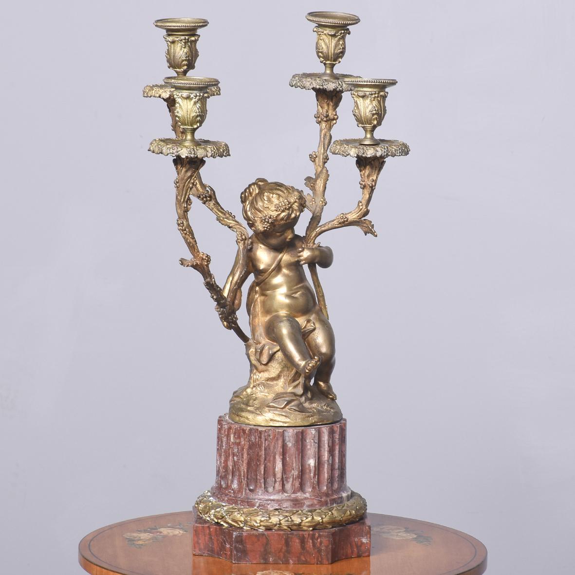 French Ormolu & Marble Candelabra (1 of 7) French Ormolu & Marble Candelabra (1 of 7)