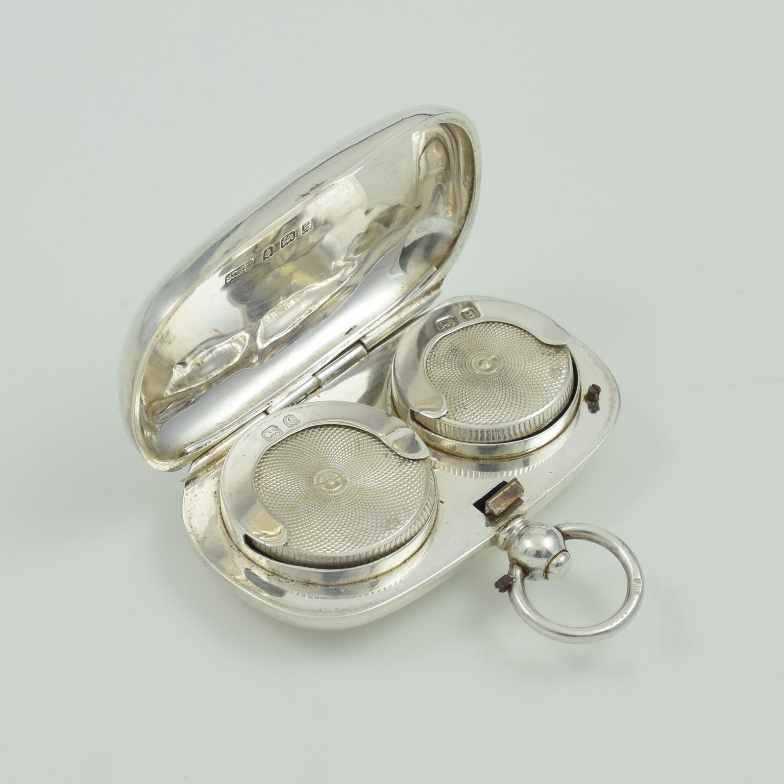 Antique Edwardian Silver Double Sovereign Case 1902 Samuel Levi (1 of 10)