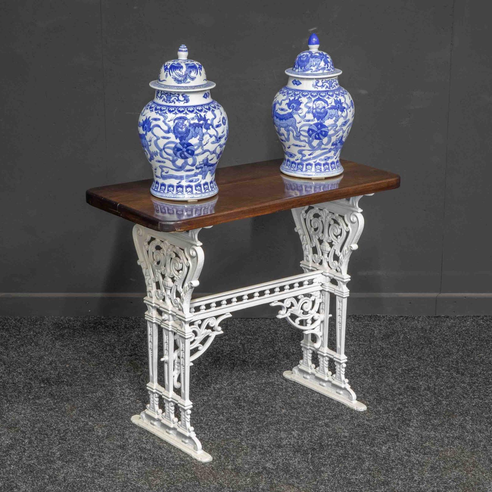 Victorian Conservatory Table with Mahogany Top (1 of 9)