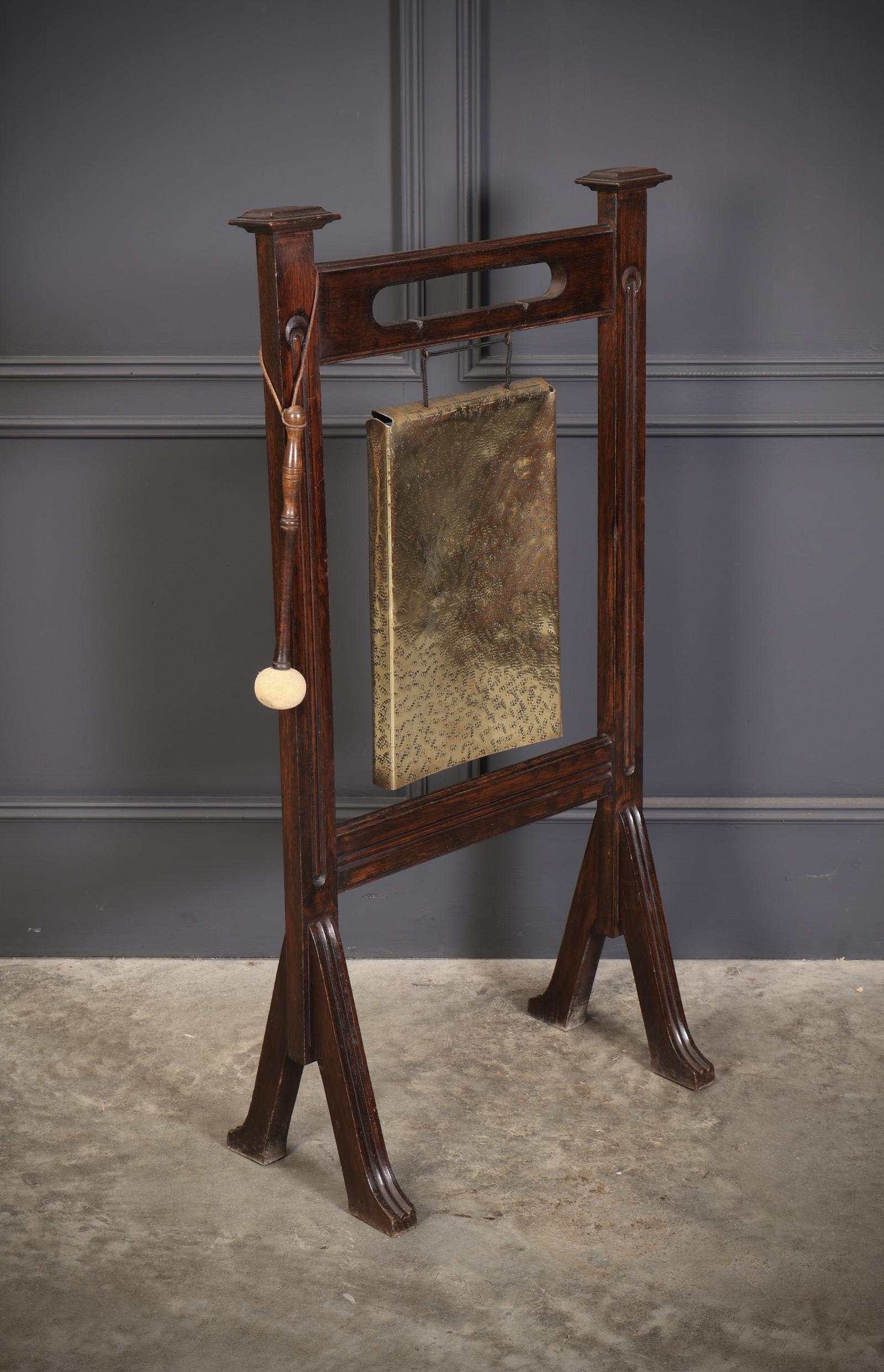 Oak & Brass Dinner Gong (1 of 10)