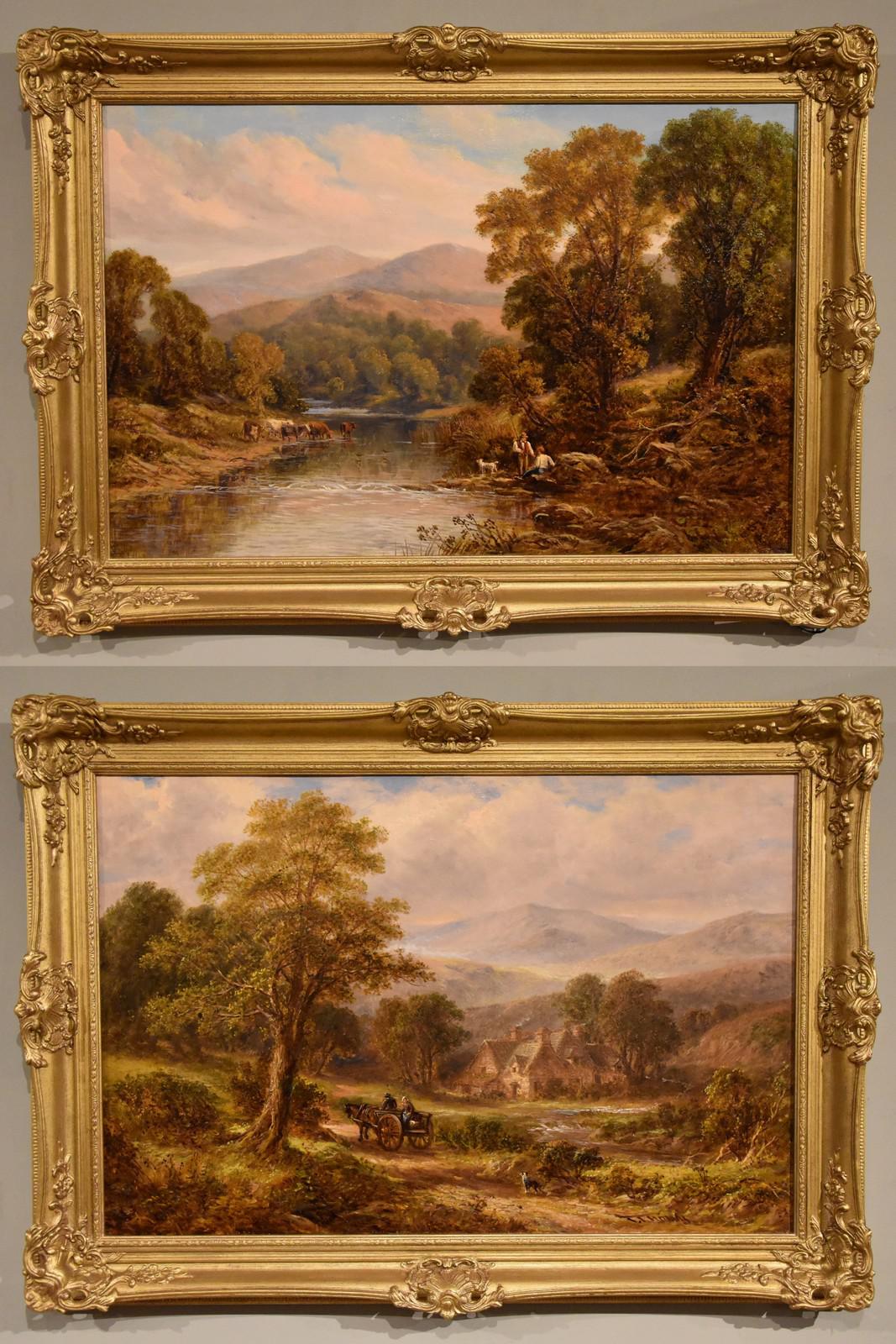 Oil Painting Pair by Thomas Thomas - Staffordshire Farmsteads (1 of 10) Oil Painting Pair by Thomas Thomas - Staffordshire Farmsteads (1 of 10)