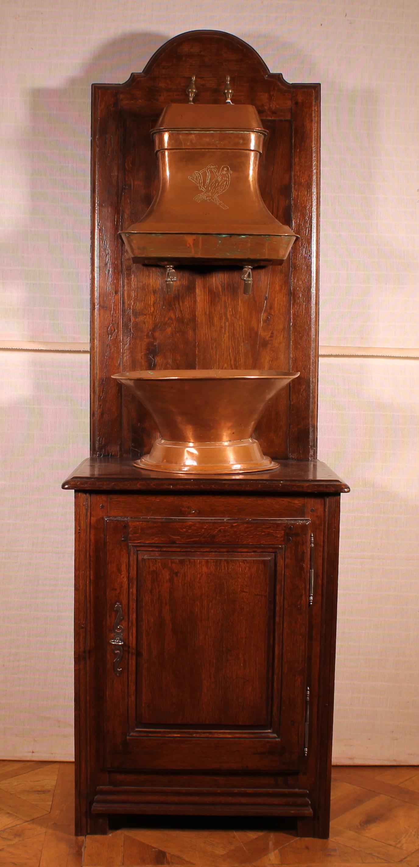 Washstand with Copper Reservoir- 19th Century - France (1 of 10)