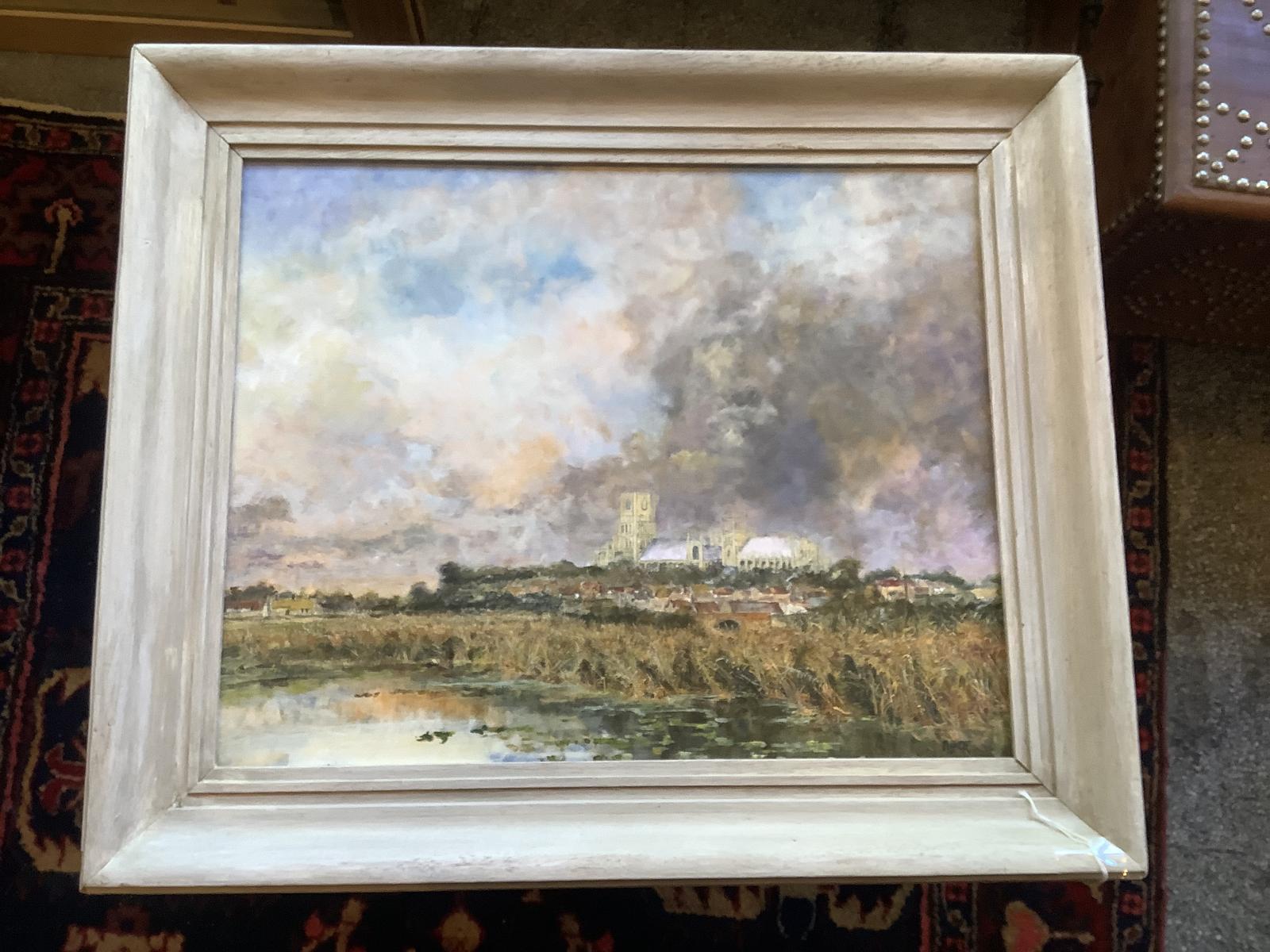 Ely Cathedral from the Marshes Oil on Canvas by “RYA” (1 of 4)