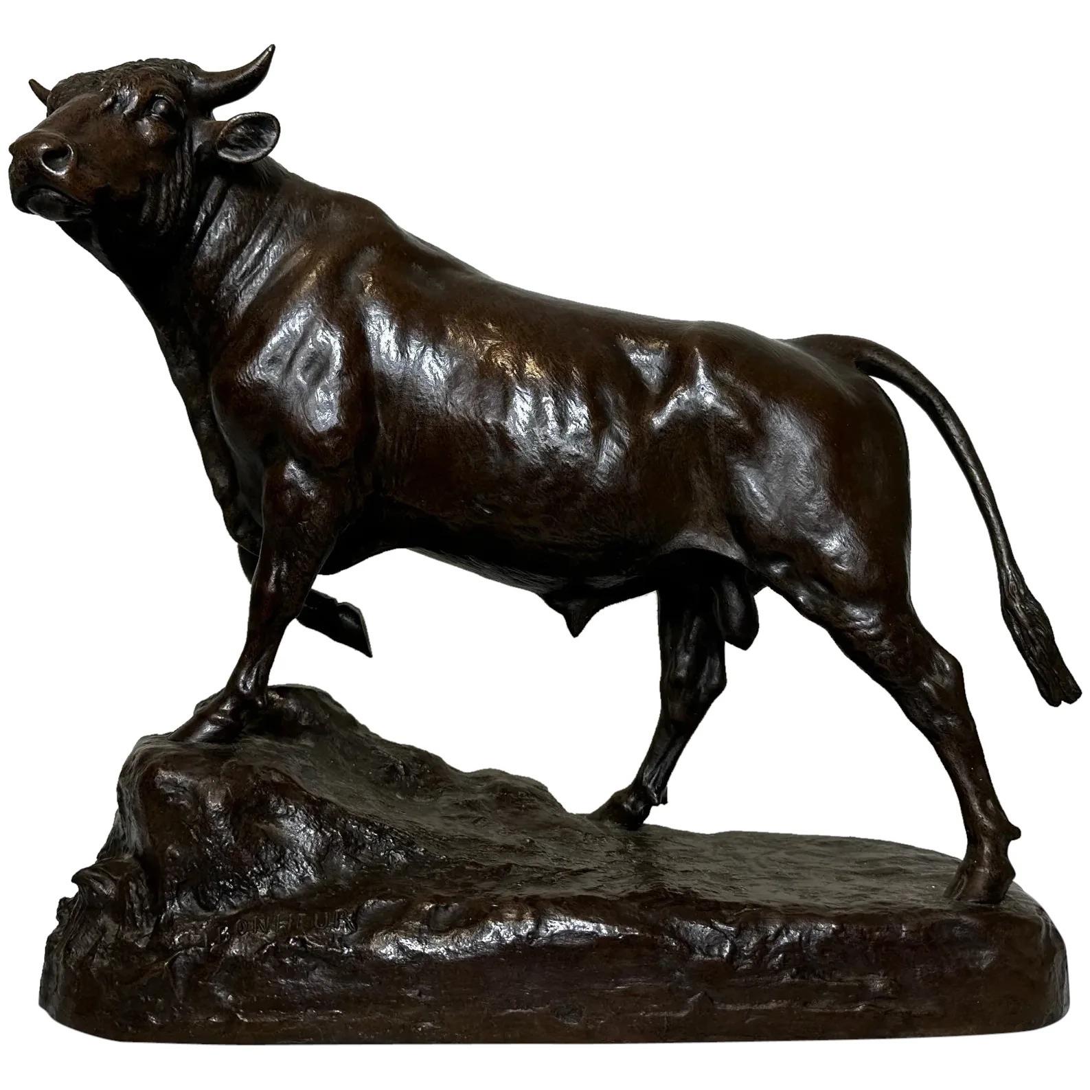 French 19th Century Bronzel Sculpture Bull by Isidore Jules Bonheur (1 of 78)