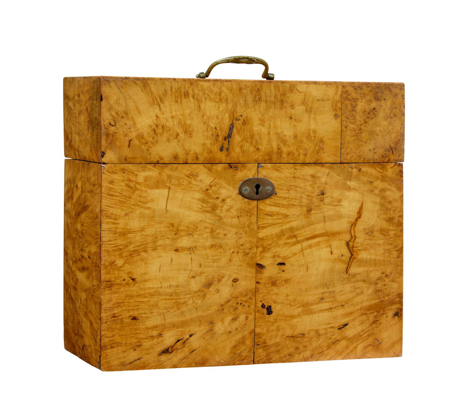 Swedish 19th Century Burr Birch Table Box (1 of 9)