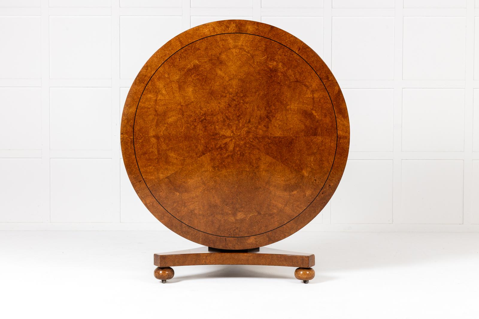 19th Century English Burr Elm Centre Table (1 of 1)