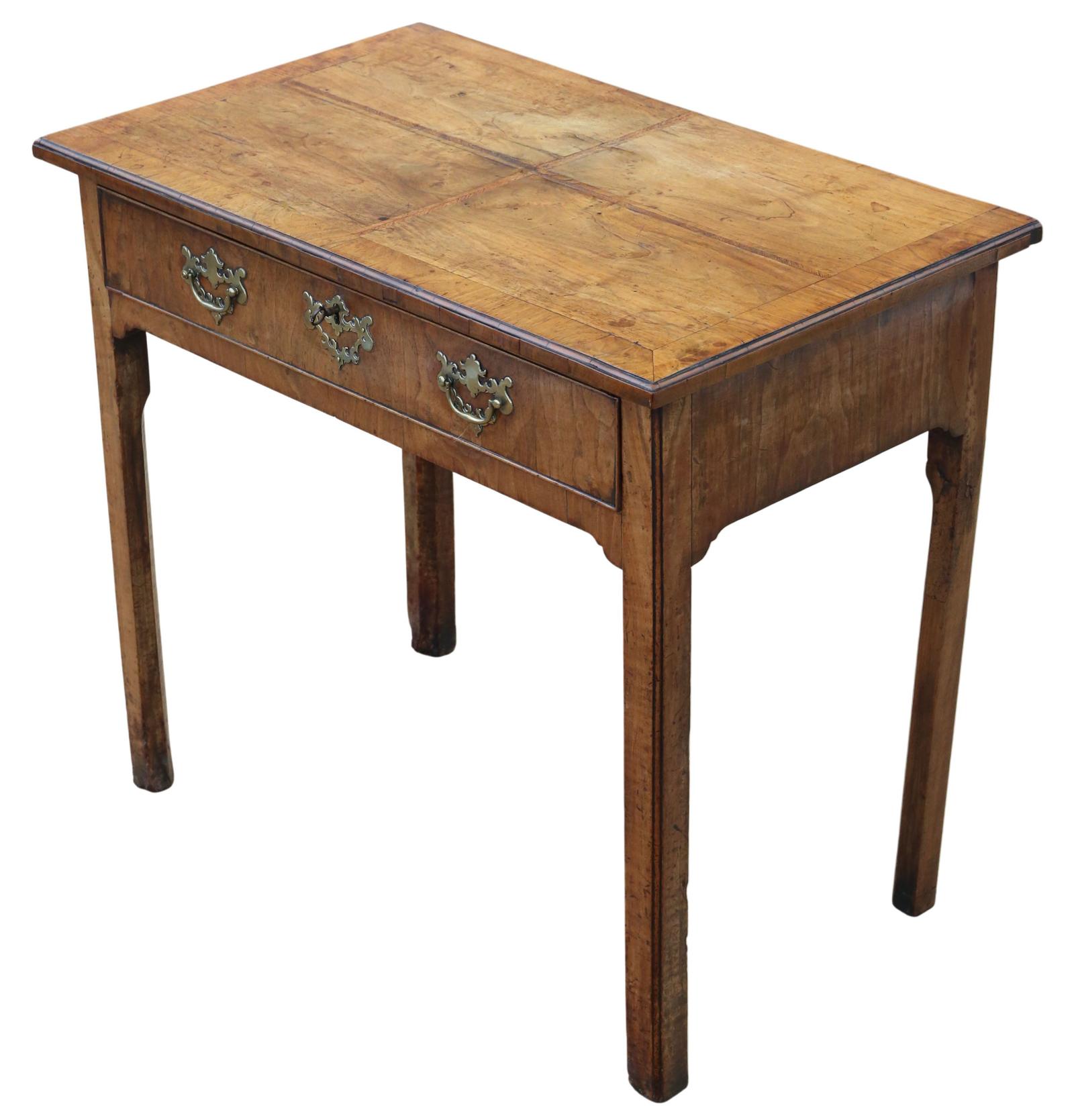 Antique 18th Century Georgian Walnut Writing Side / Dressing Table - Fine Quality (1 of 9) Antique 18th Century Georgian Walnut Writing Side / Dressing Table - Fine Quality (1 of 9)