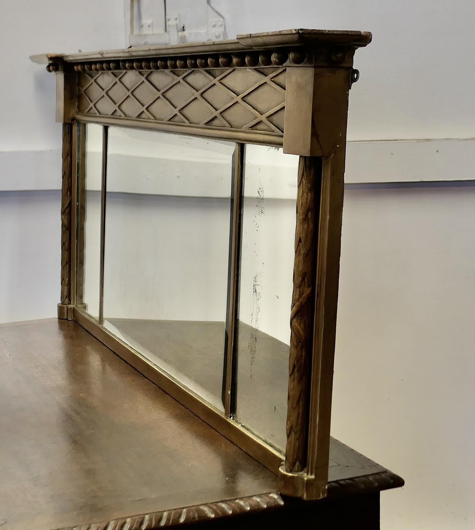 Regency Triple Plate Gilt Mirror or Over Mantle (1 of 5)