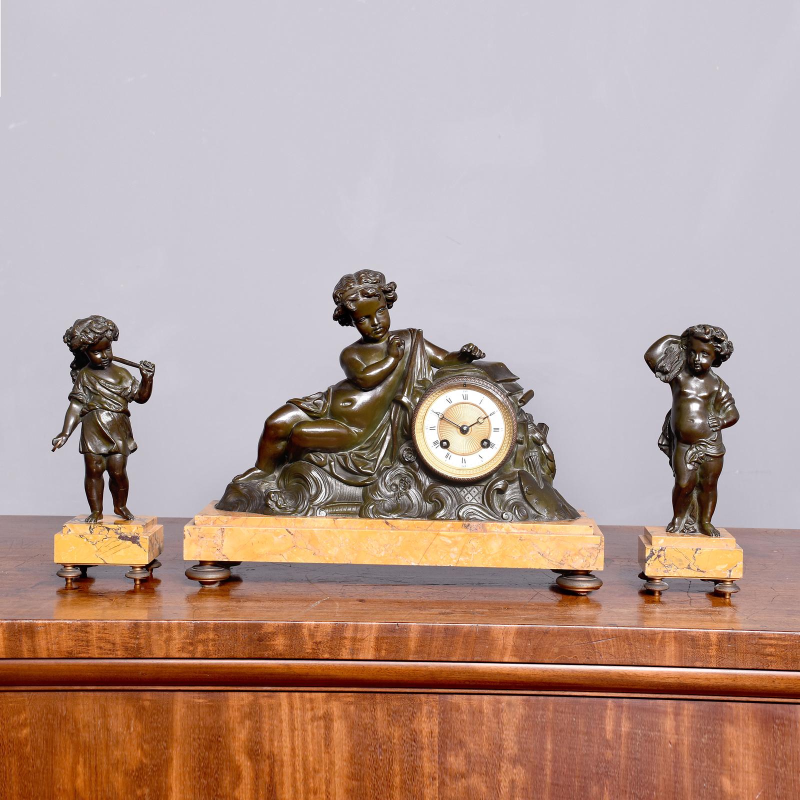 3 Piece French Clock Garniture (1 of 14)