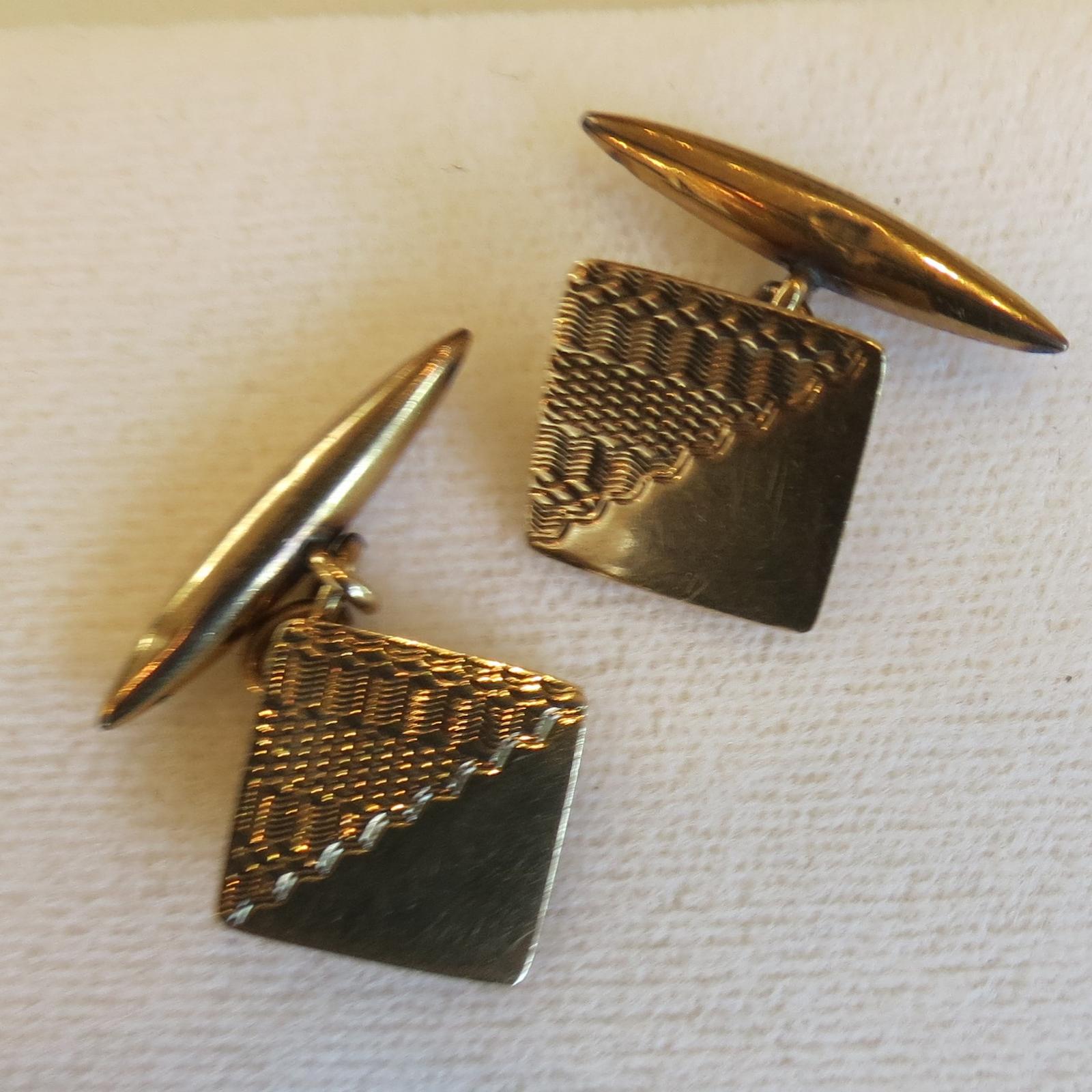 Art Deco Engine-Turned Gold Cufflinks (1 of 5) Art Deco Engine-Turned Gold Cufflinks (1 of 5)