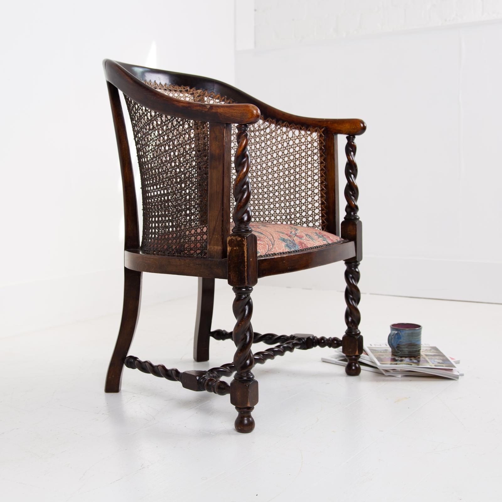 Attractive Cane Armchair New Seat c.1920 (1 of 12) Attractive Cane Armchair New Seat c.1920 (1 of 12)