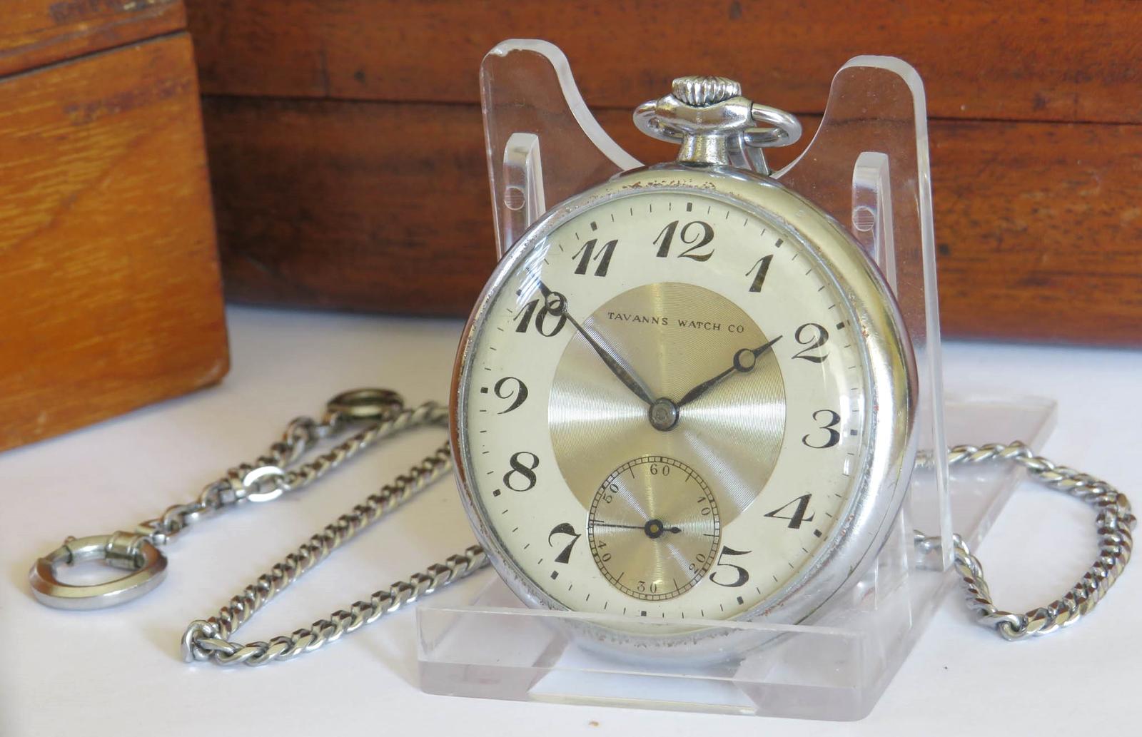 Pocket Watch: 1930s Tavannes Pocket Watch & Chain (1 of 4) Pocket Watch: 1930s Tavannes Pocket Watch & Chain (1 of 4)