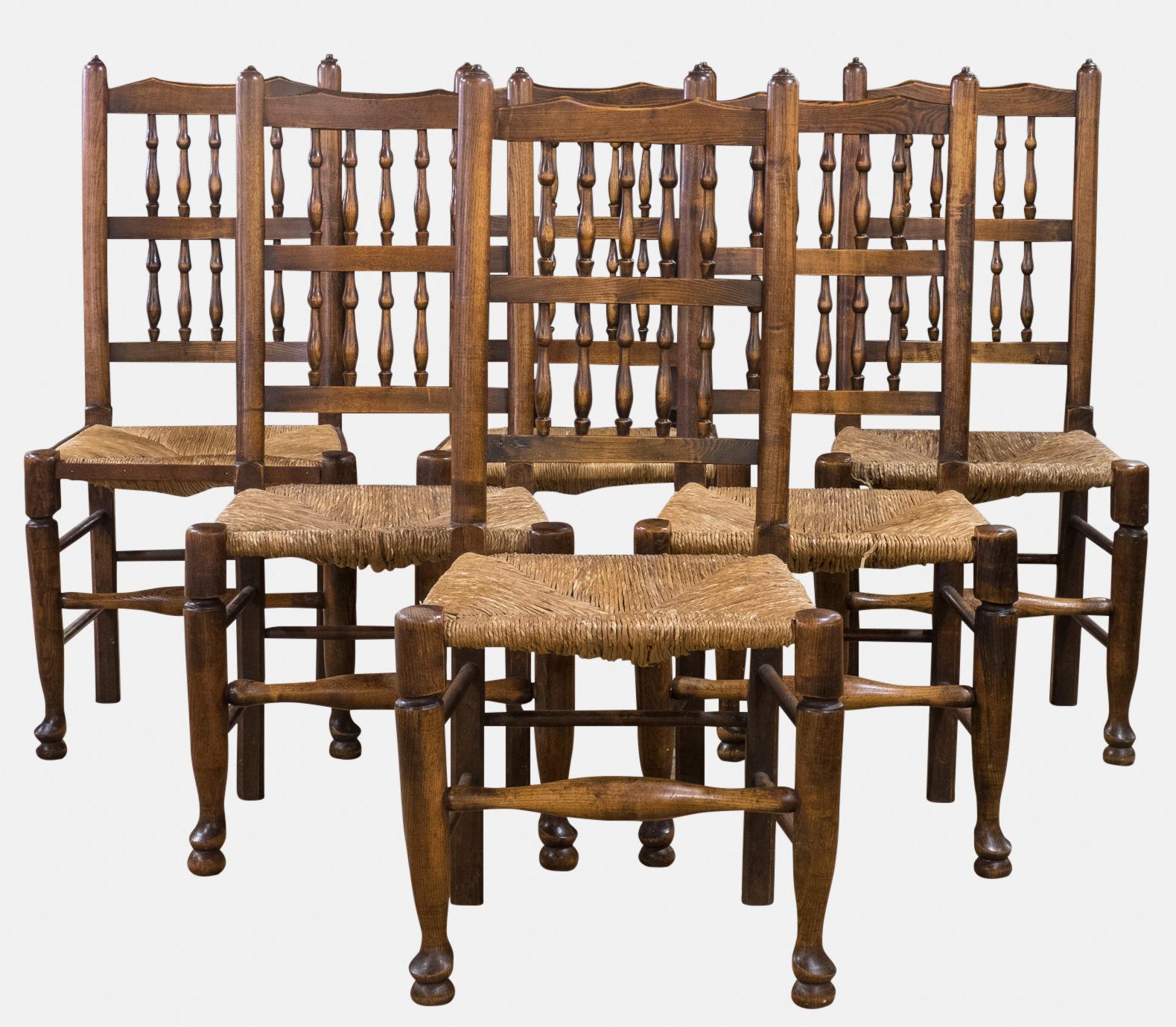 Set of 6 Spindle Back Country Chairs (1 of 1) Set of 6 Spindle Back Country Chairs (1 of 1)