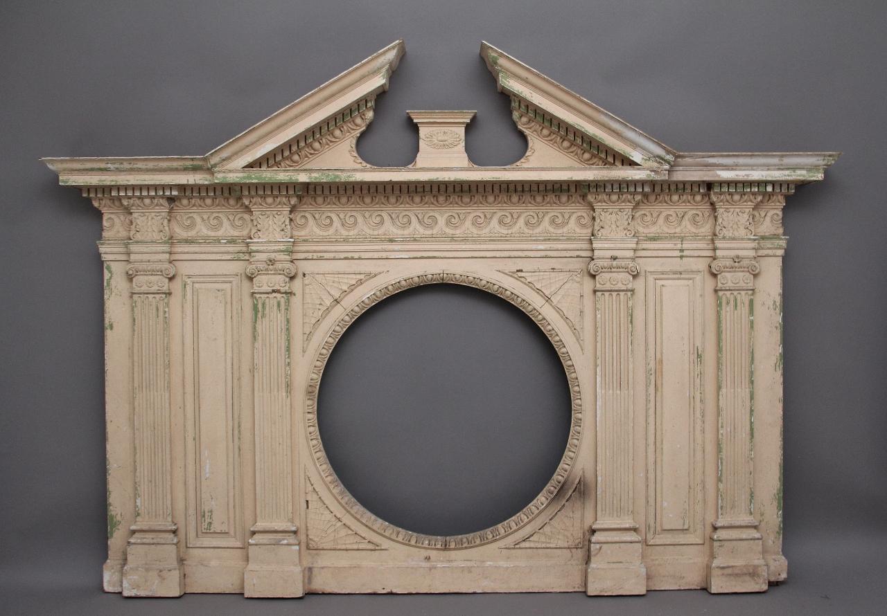 Superb Quality Antique 18th Century Painted Pine Overmantle (1 of 18)