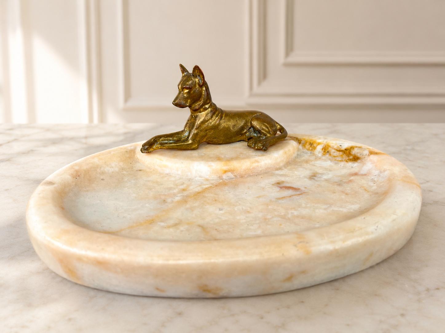 Tray Antique French Marble Brass Dog Decorative Display Tray (1 of 13) Tray Antique French Marble Brass Dog Decorative Display Tray (1 of 13)