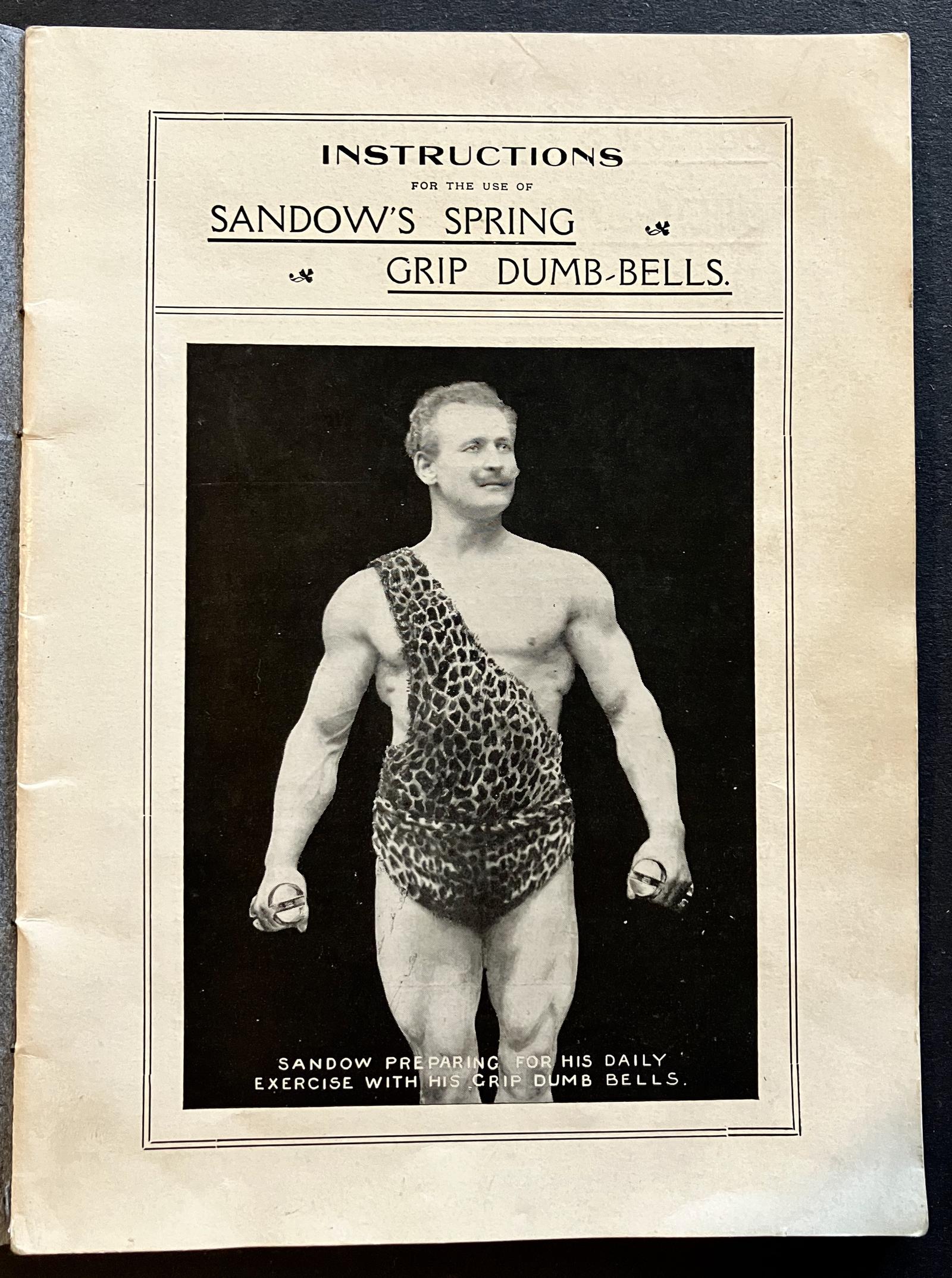 1905 Sandow German Weightlifter Booklet Instructions for Using Dumb Bells Rare (1 of 4)