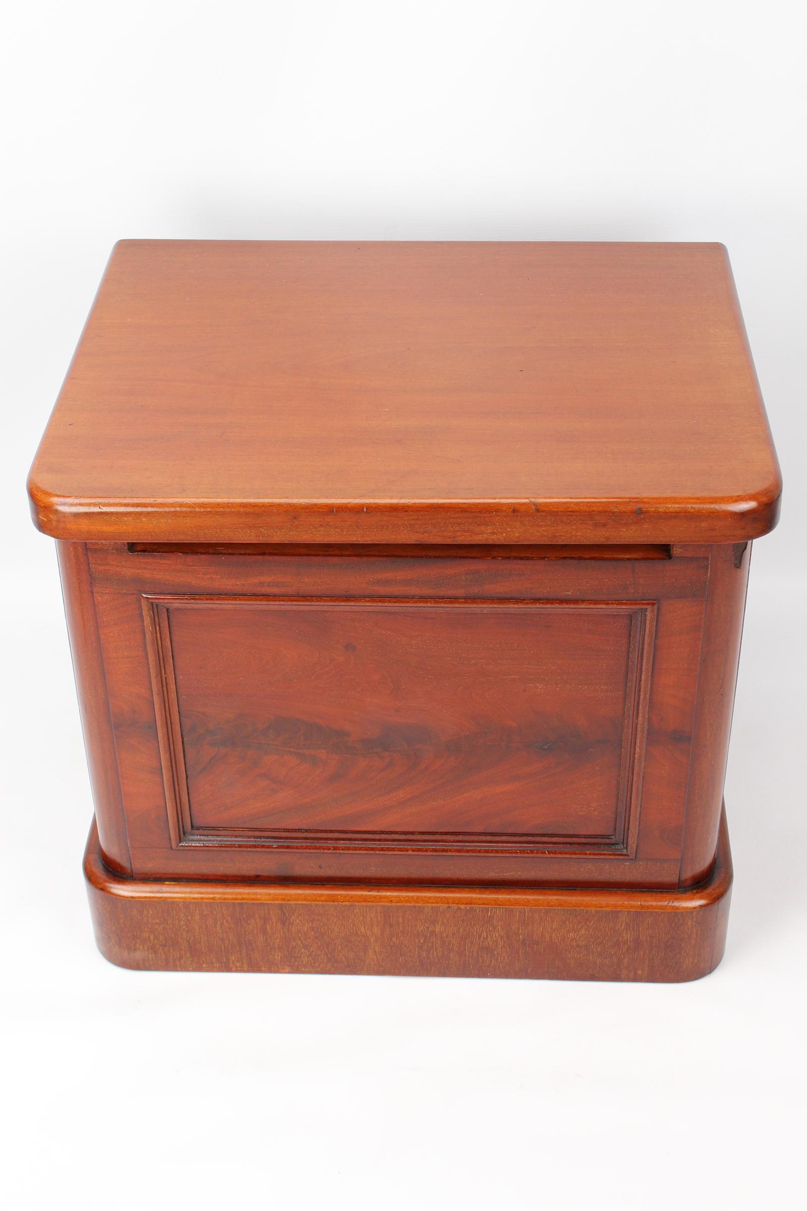 Victorian Mahogany Shoe Cabinet Ottoman (1 of 13)