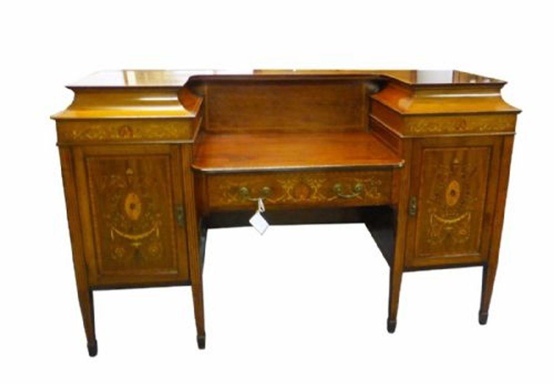 19th Century Mahogany Inlaid Sideboard (1 of 6)