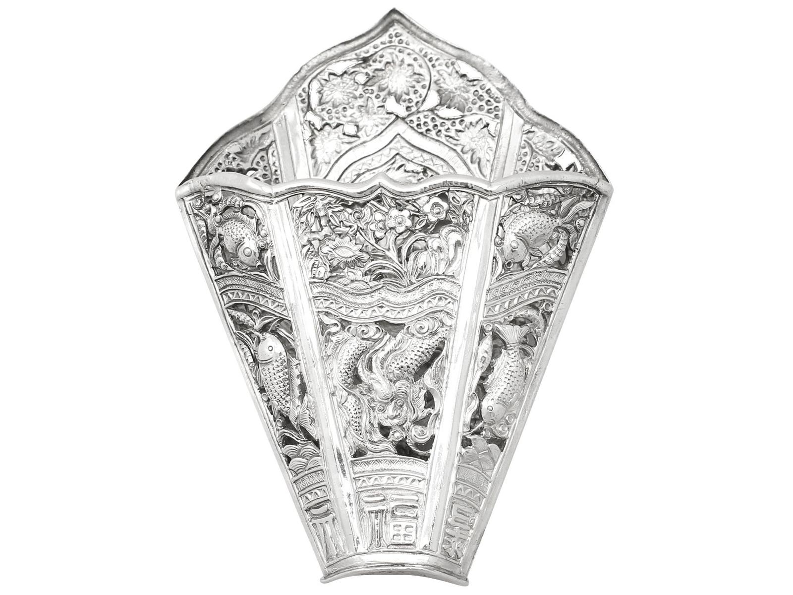 Peranakan Silver Sirih Leaf Holder - Antique c.1900 (1 of 6)
