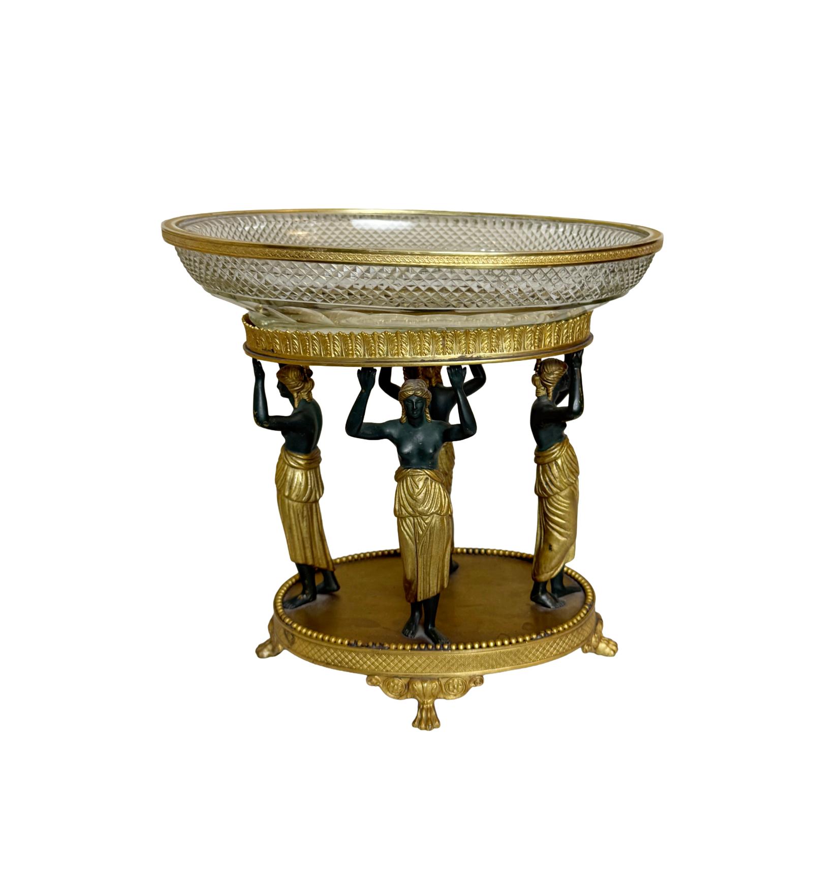 Early 19th C. Grand Tour Crystal Centrepiece with Bronze and Gilt Bronze Detailing (1 of 8) Early 19th C. Grand Tour Crystal Centrepiece with Bronze and Gilt Bronze Detailing (1 of 8)