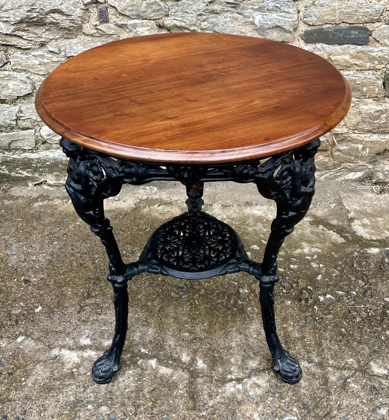 Antique Britannia Cast Iron Pub Table (1 of 14)