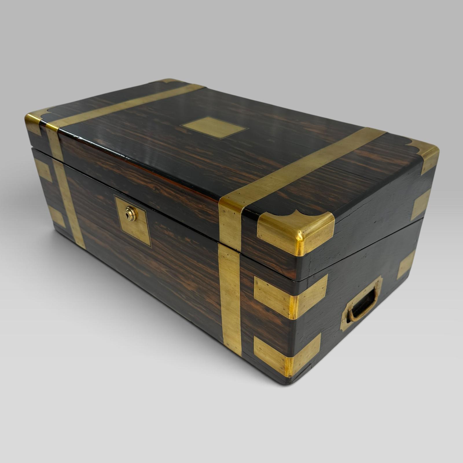 Antique Early Victorian Coromandel & Brass Writing Slope Box (1 of 10) Antique Early Victorian Coromandel & Brass Writing Slope Box (1 of 10)