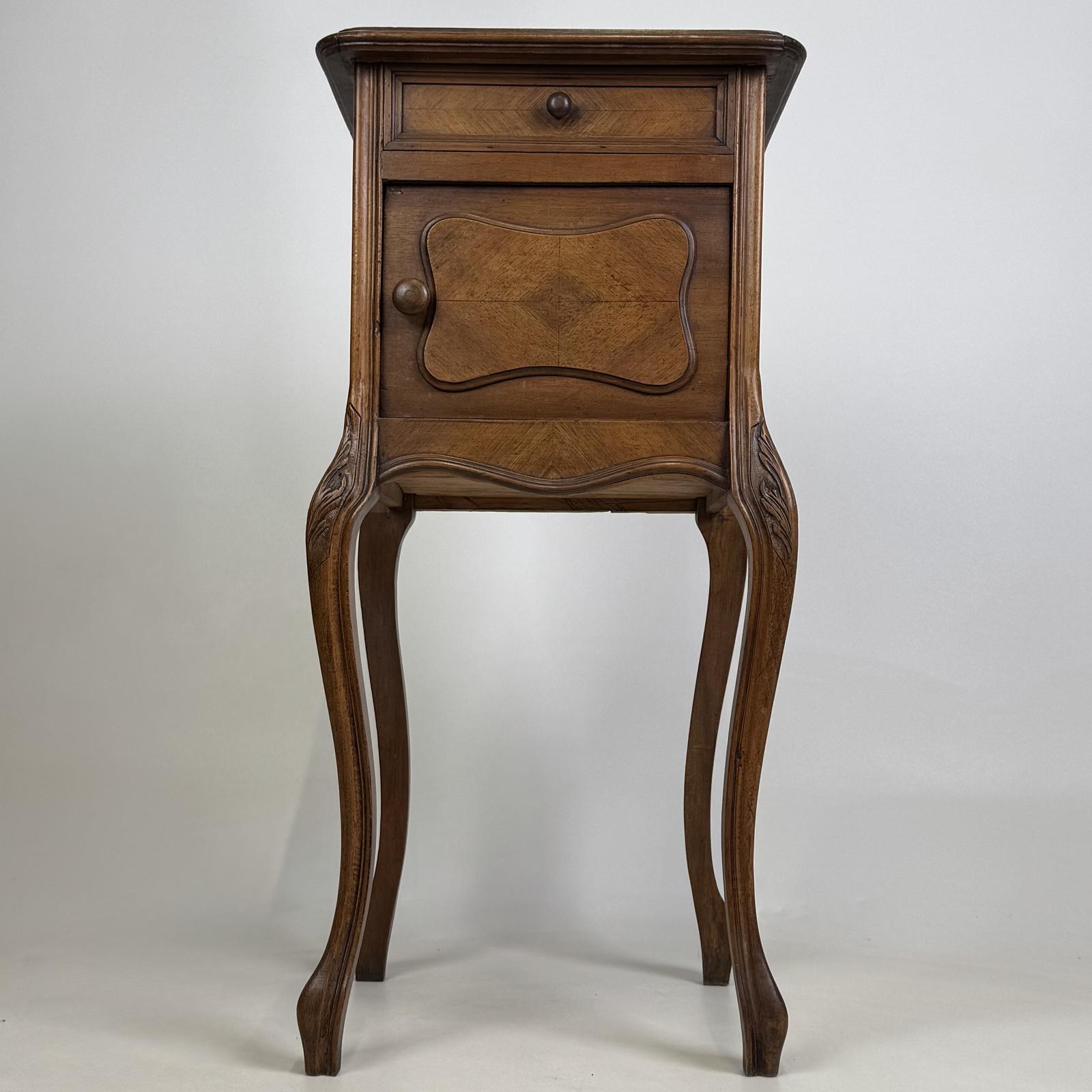 Antique 20th Century French Marble Top Cabinet In Walnut (1 of 12) Antique 20th Century French Marble Top Cabinet In Walnut (1 of 12)