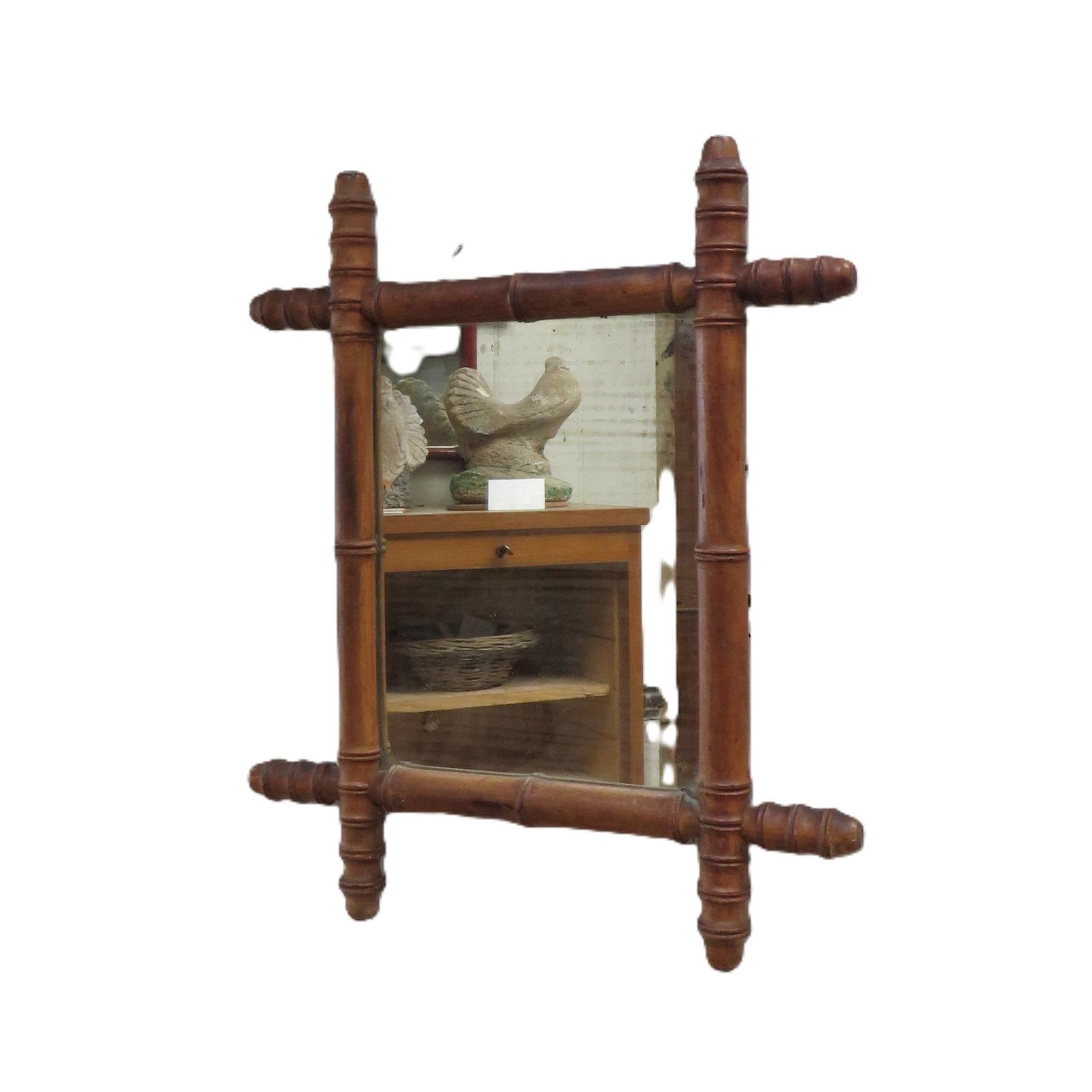 Antique Faux Bamboo Mirror (1 of 8) Antique Faux Bamboo Mirror (1 of 8)
