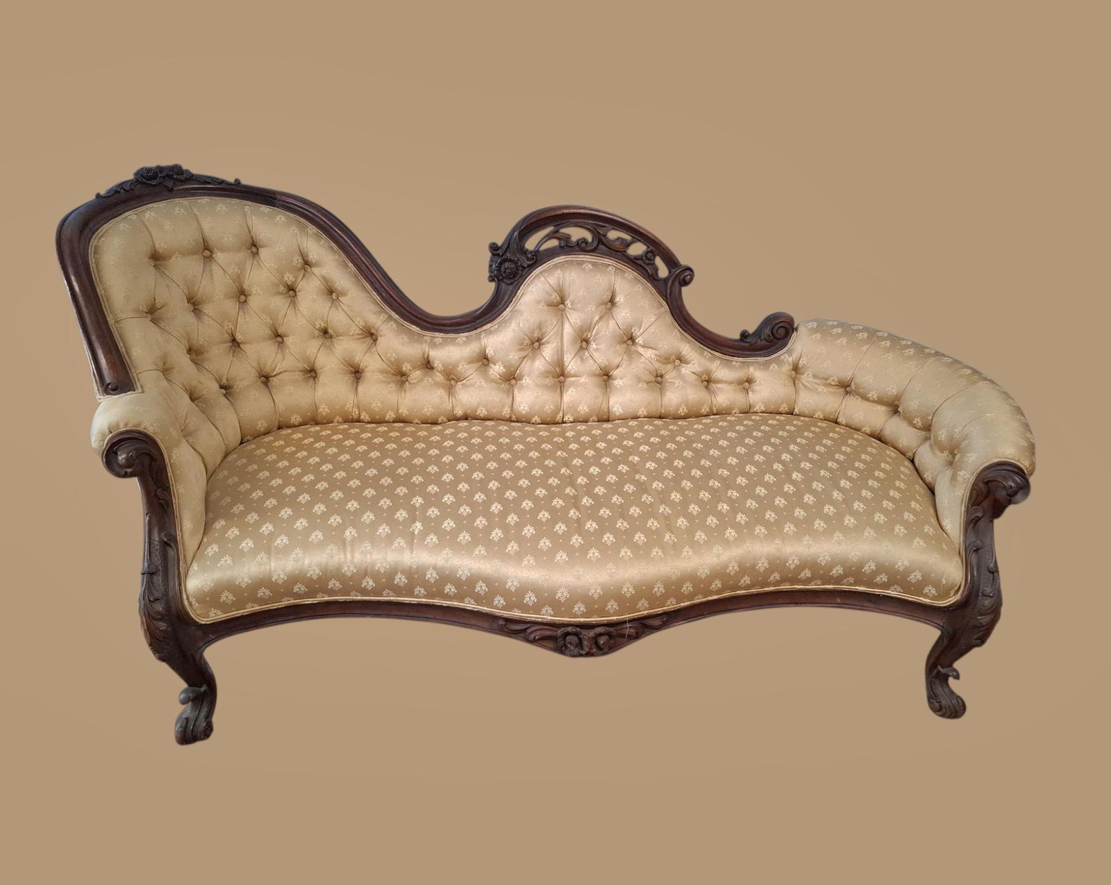 Superb Double-ended Victorian Chaise Lounge (1 of 4)