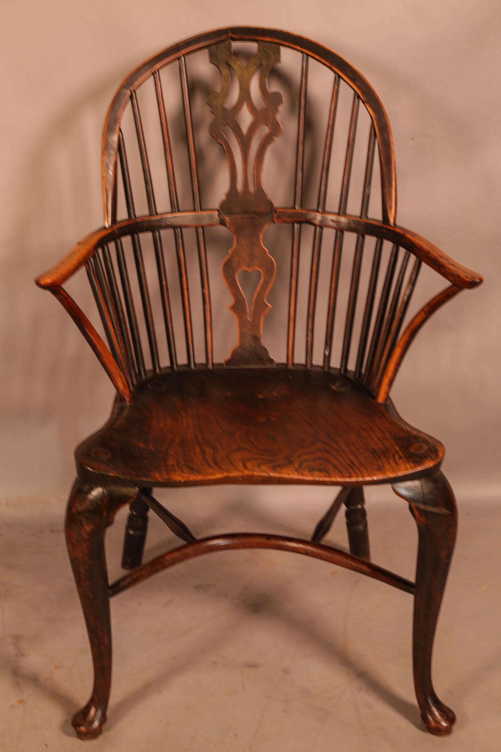 Rare Georgian Yew Windsor on Cabriole Legs (1 of 11) Rare Georgian Yew Windsor on Cabriole Legs (1 of 11)