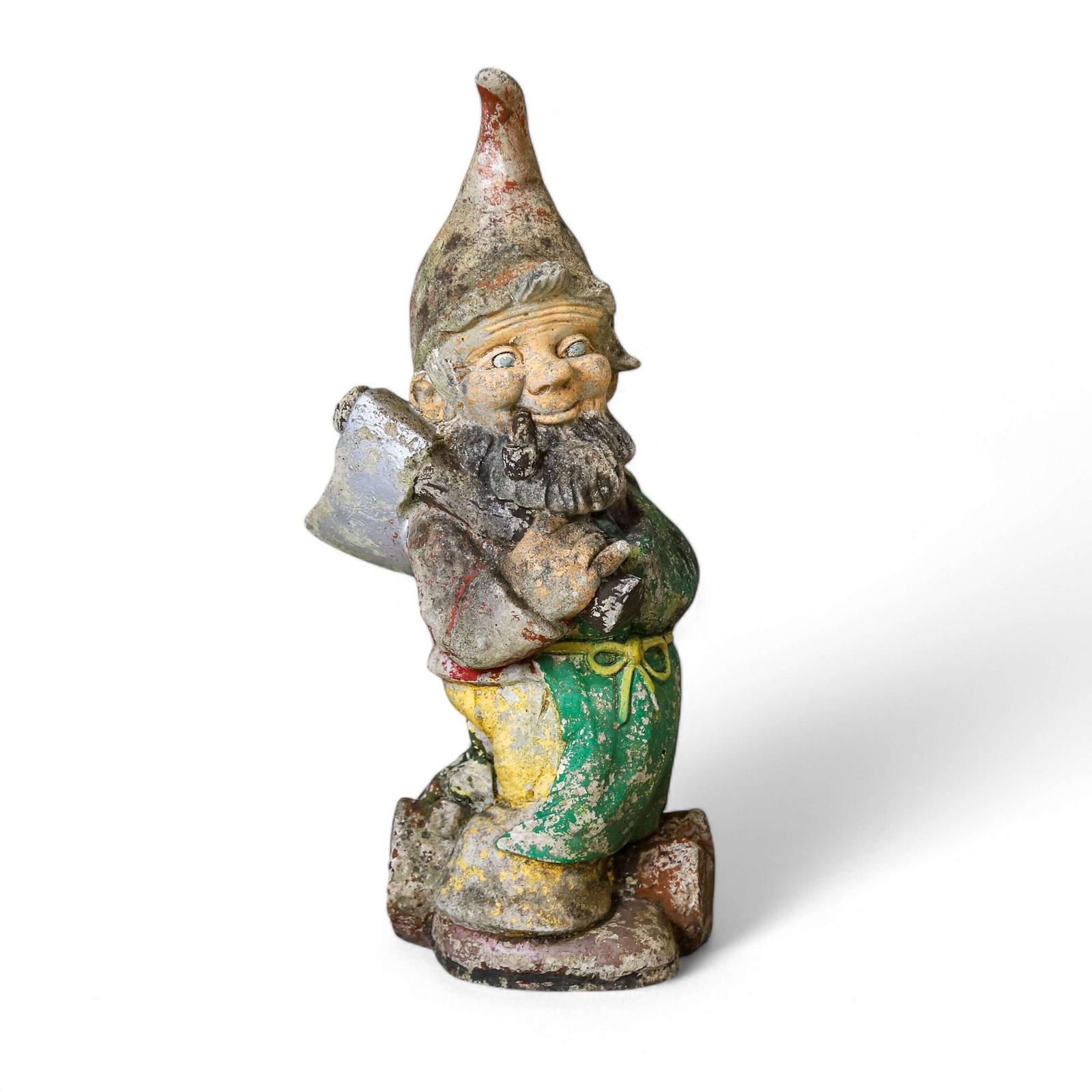 Mid Century Concrete Woodsman Lumberjack Garden Gnome (1 of 8)