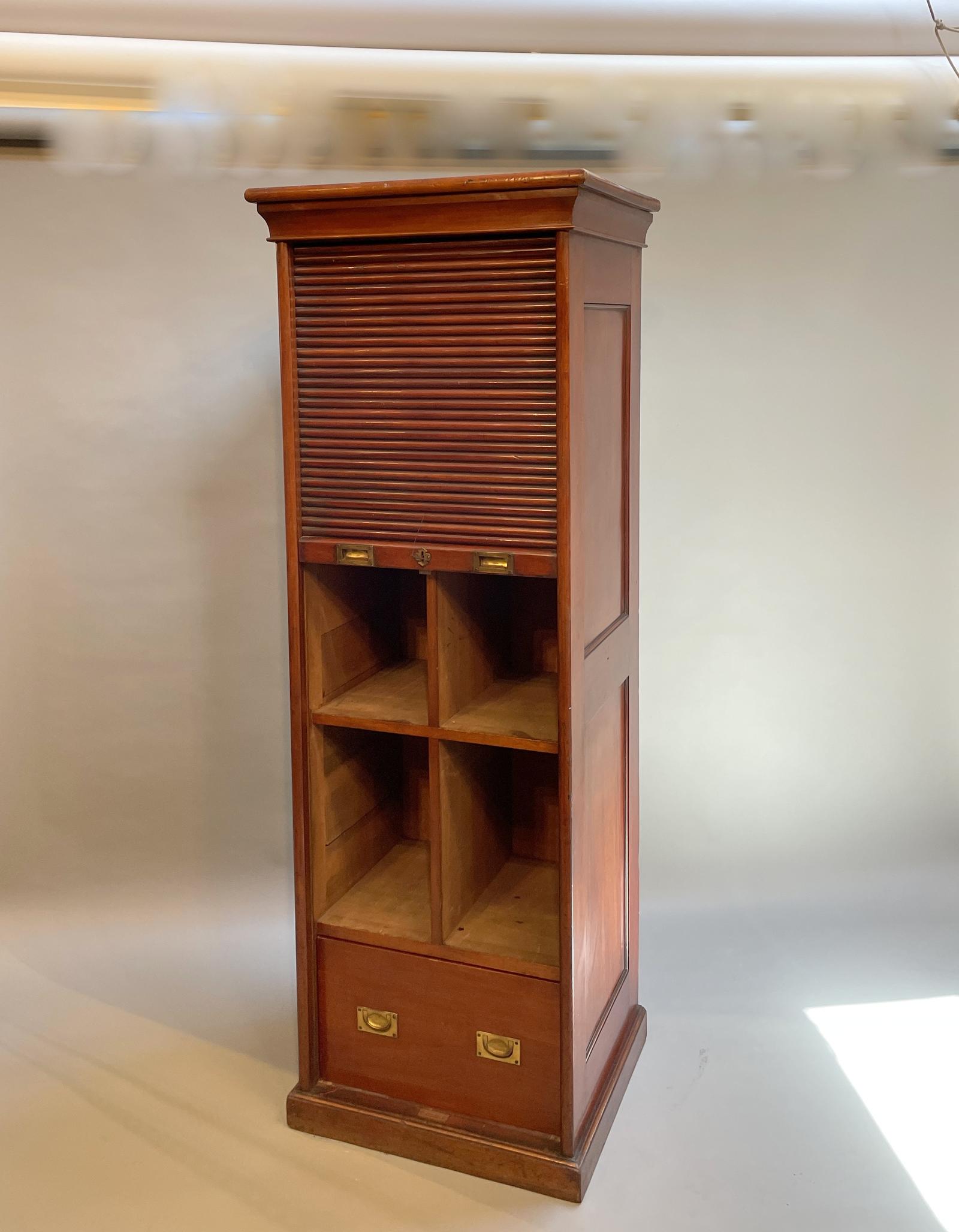 Exceptional Tambour Pedestal Cabinet (1 of 13)