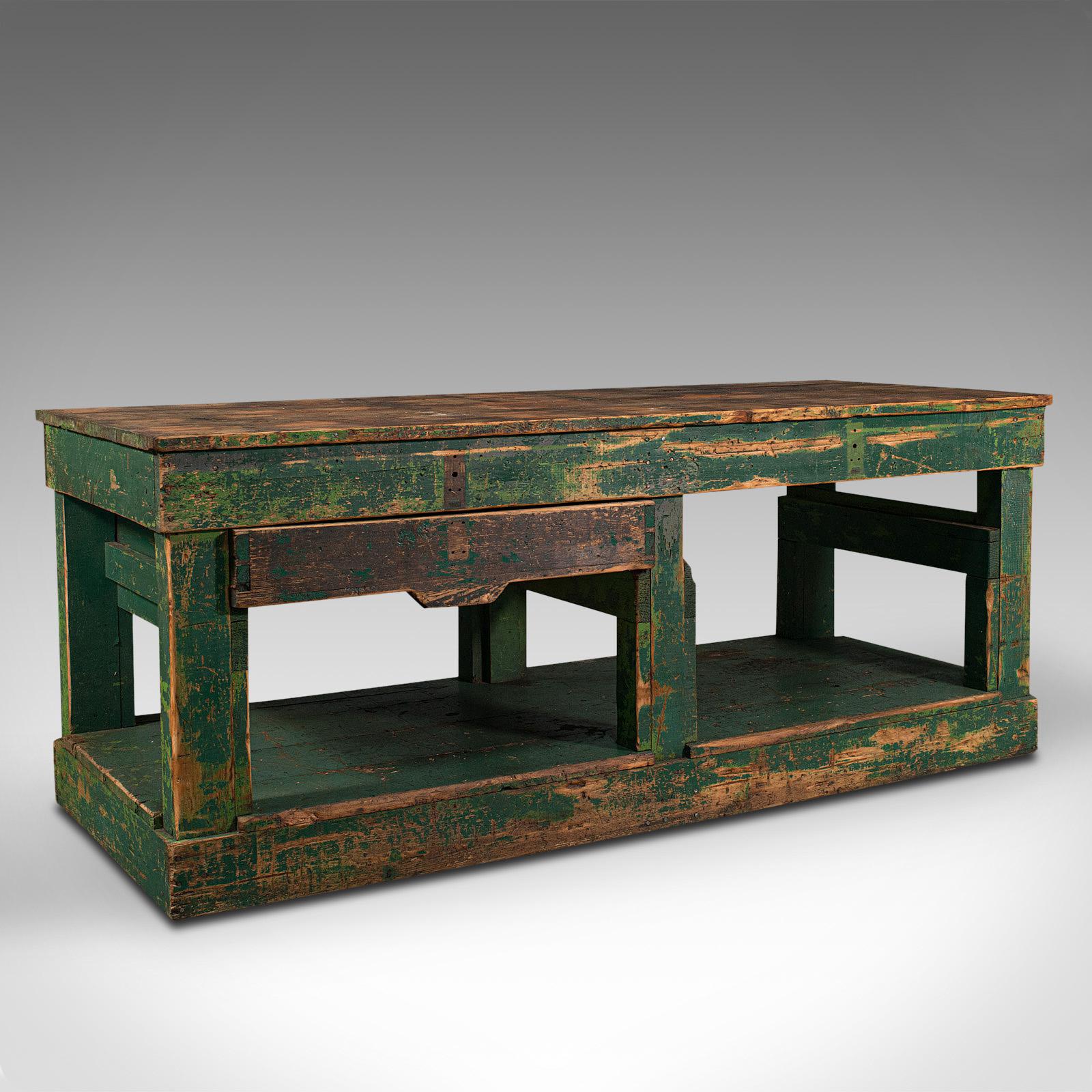 Large Antique Factory Work Table, English, Pine, Industrial, Mill, Victorian (1 of 10) Large Antique Factory Work Table, English, Pine, Industrial, Mill, Victorian (1 of 10)