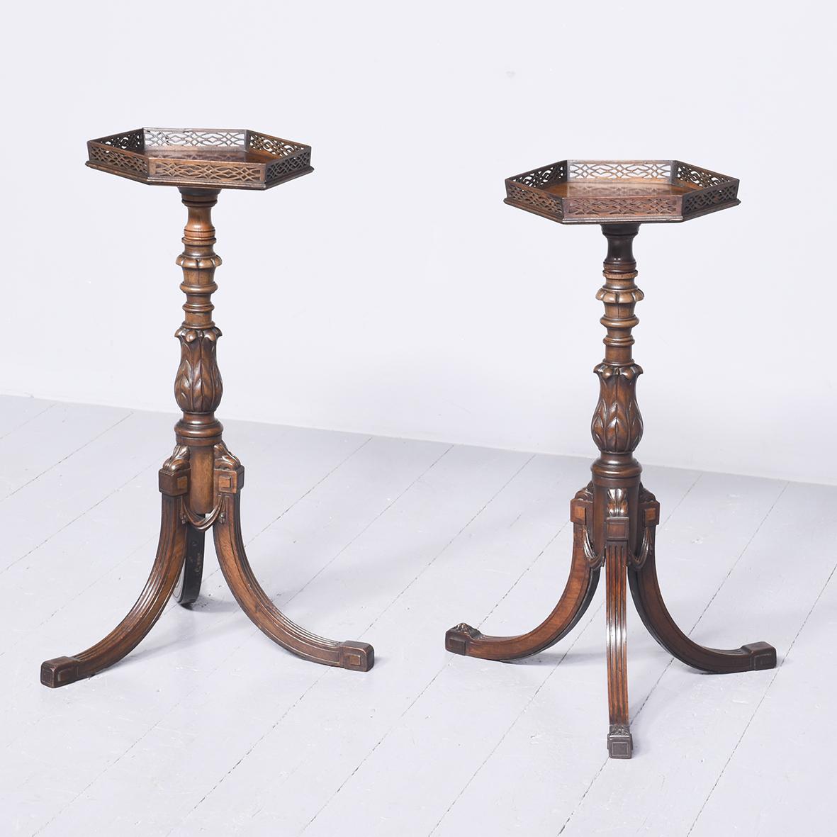 Rare Pair of 19th Century, Georgian, Adam Style Mahogany Wine Tables (1 of 8)