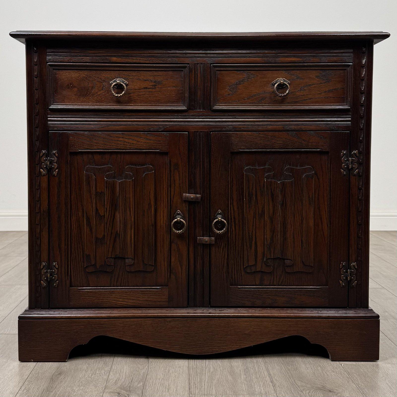 Antique Oak Linenfold Cupboard | Brass Handles | AF-6484 (1 of 12) Antique Oak Linenfold Cupboard | Brass Handles | AF-6484 (1 of 12)