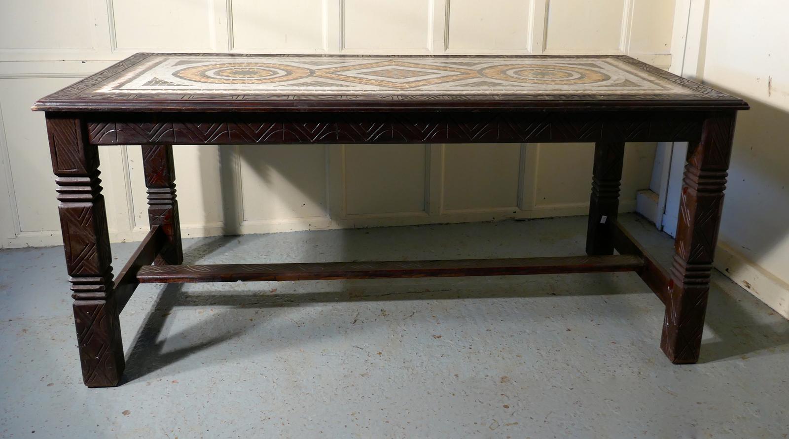 Colourful Mediterranean Mosaic Top Dining Table (1 of 10)