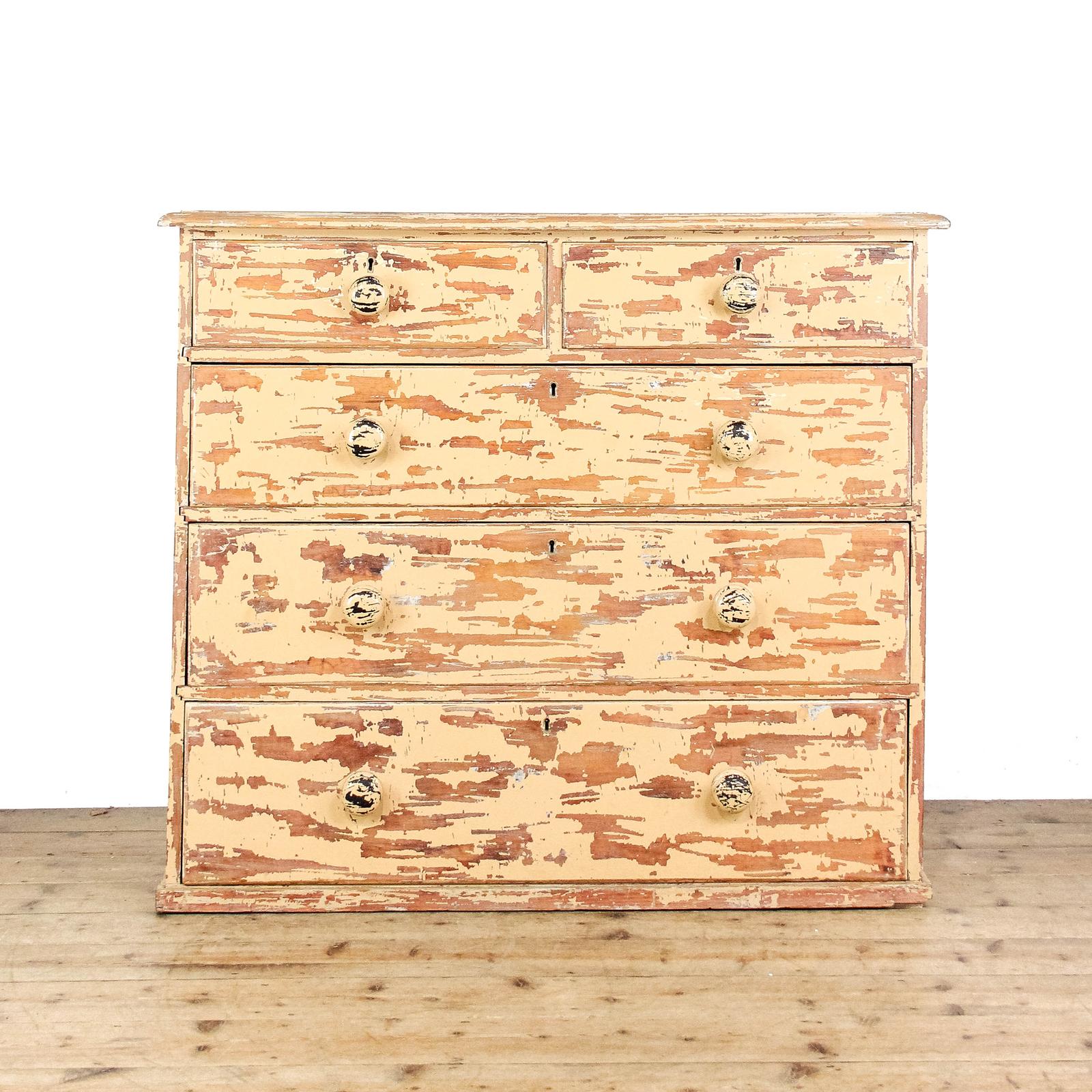 Antique Painted Pine Chest of Drawers (1 of 7)