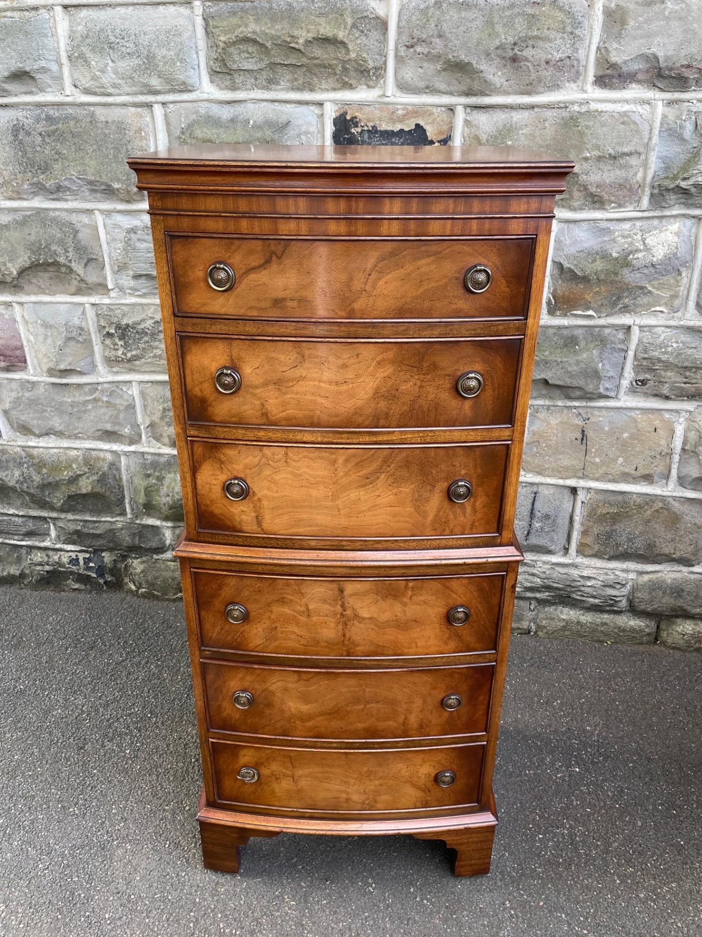 Quality Walnut Chest Of Drawers Tallboy Chest On Chest (1 of 7) Quality Walnut Chest Of Drawers Tallboy Chest On Chest (1 of 7)