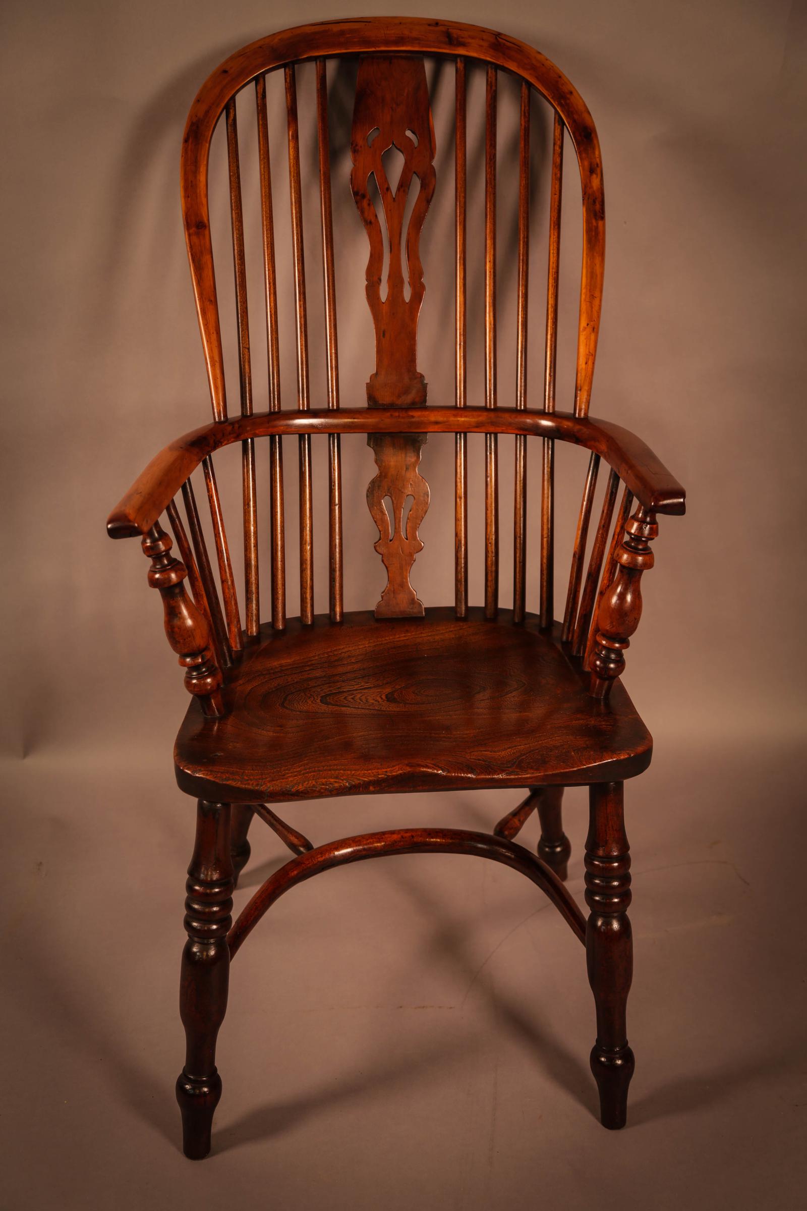 Yew Wood High Back Windsor Chair Rockley Made (1 of 9)